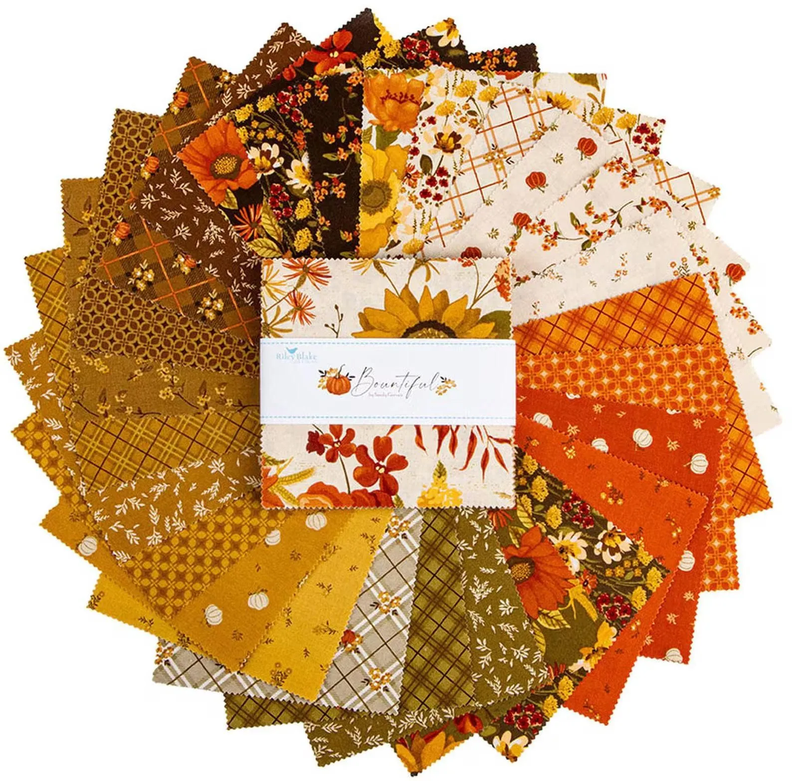 Bountiful Charm 5"x5" by Sandy Gervais for Riley Blake