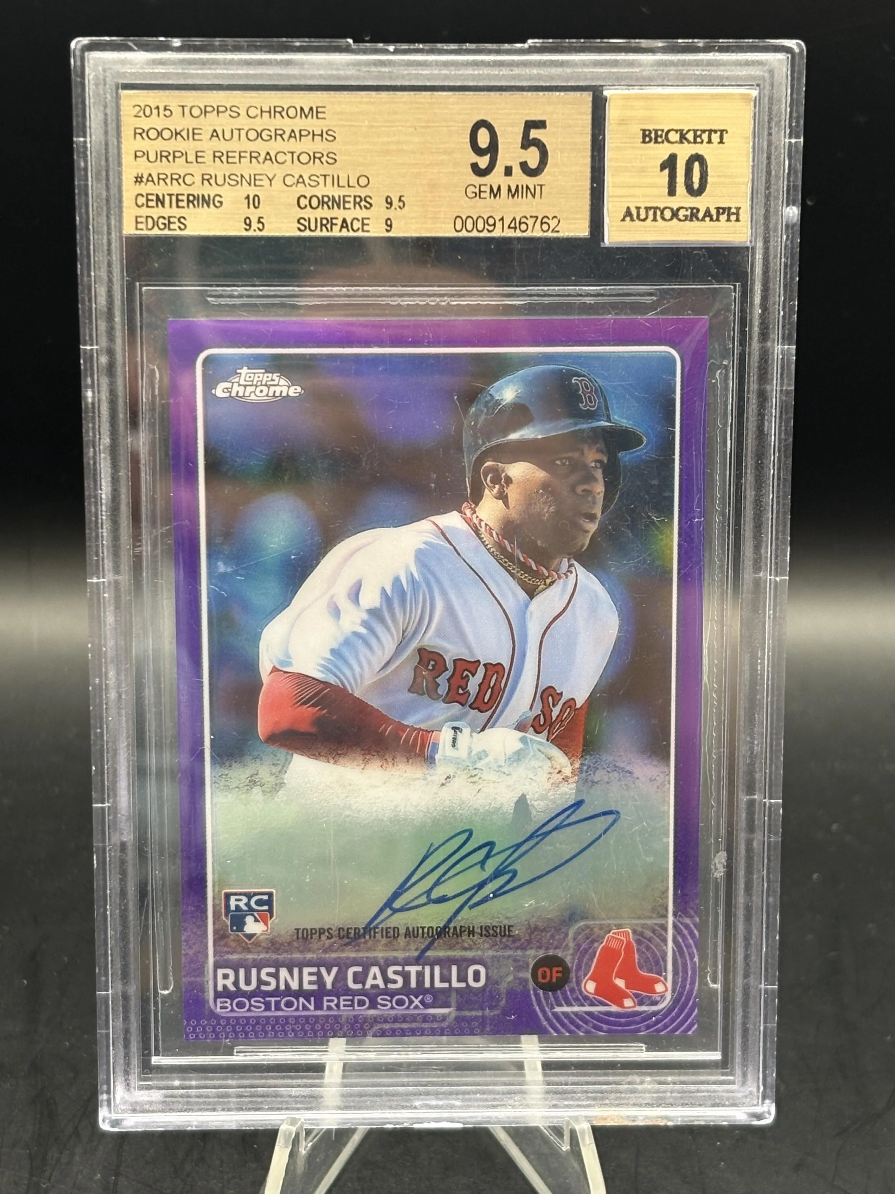 2015 Topps Chrome Rusney Castillo Rookies Purple Refractors BGS 9.5 #/250