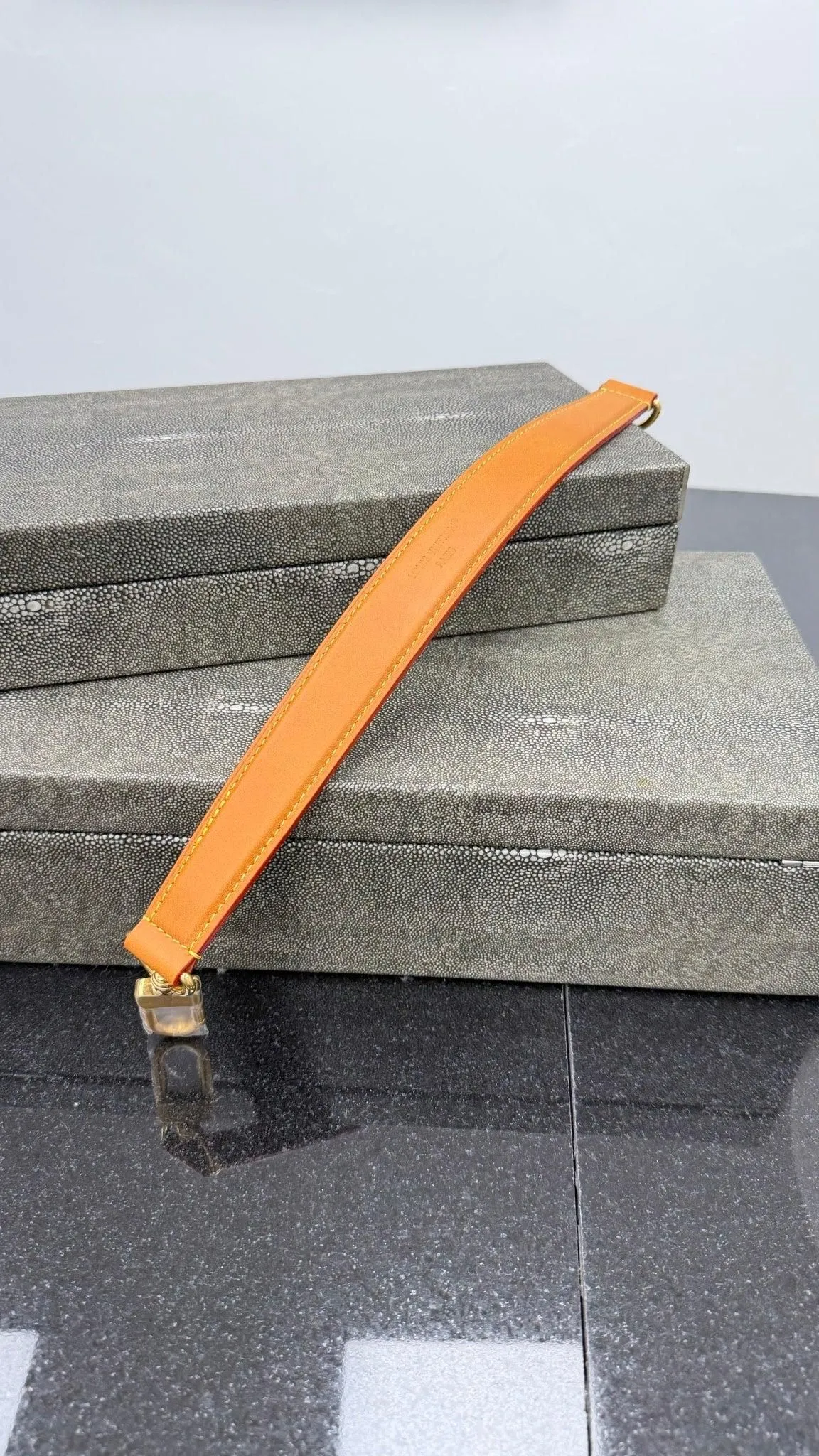 BRAND NEW -  Louis Vuitton Dark Vachetta Leather Shoulder Strap