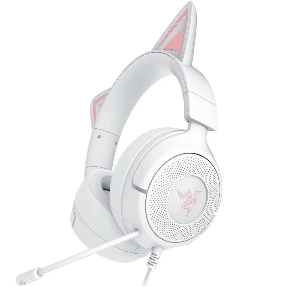 Used and fully functioning - Razer Kraken Kitty V3 X Wired Headset for Gaming - White