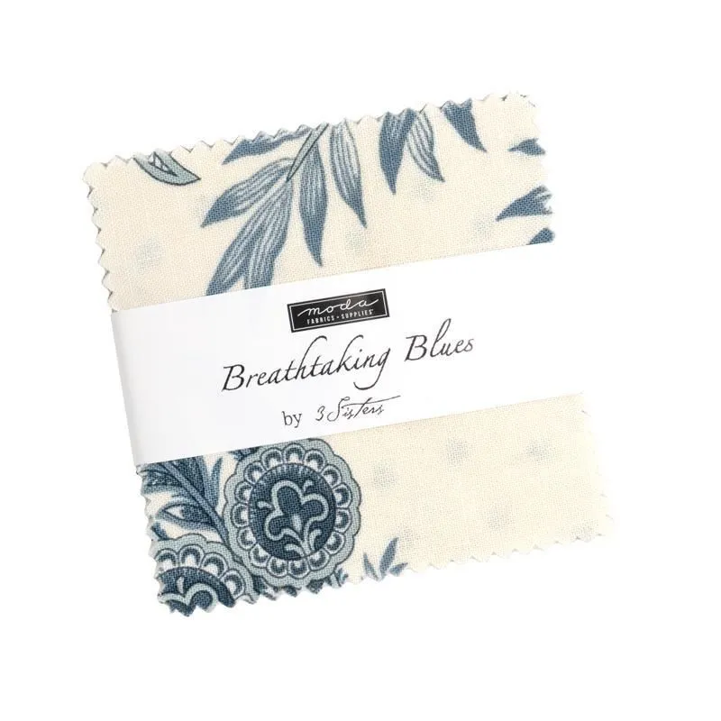 Breathtaking Blues 2.5" Mini Charm 44400MC Moda