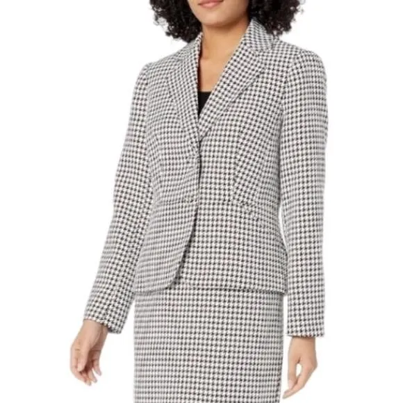 Product image for Le Suit Women's Houndstooth Blazer size 14