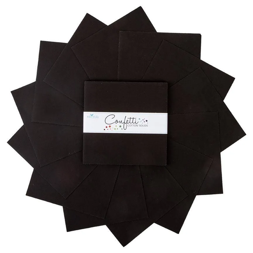 Confetti Cotton Licorice 10" Stacker Layer Cake Riley Blake 10-120-LICORICE-42