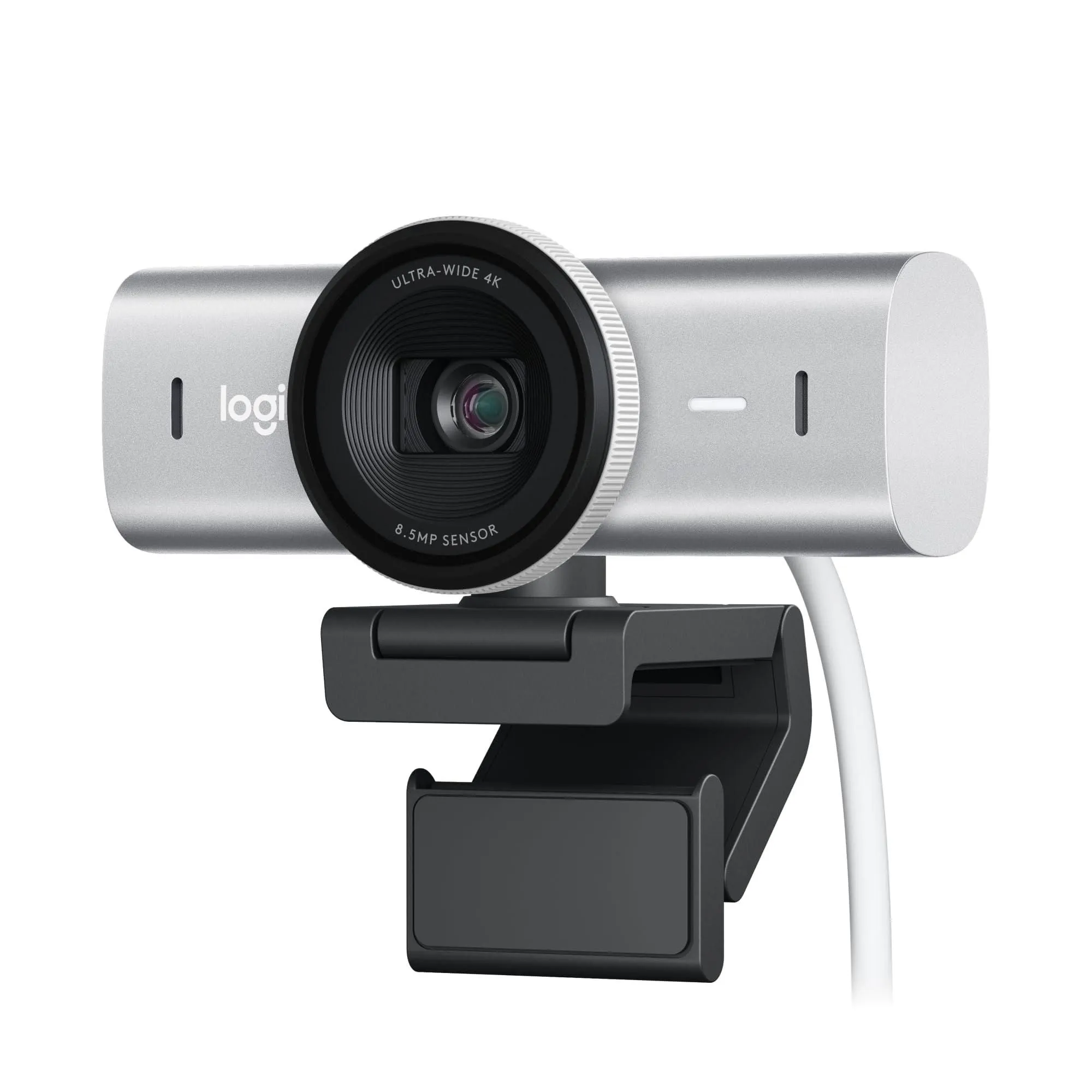 Logitech MX Brio 4K Ultra HD USB C Webcam Pale Grey