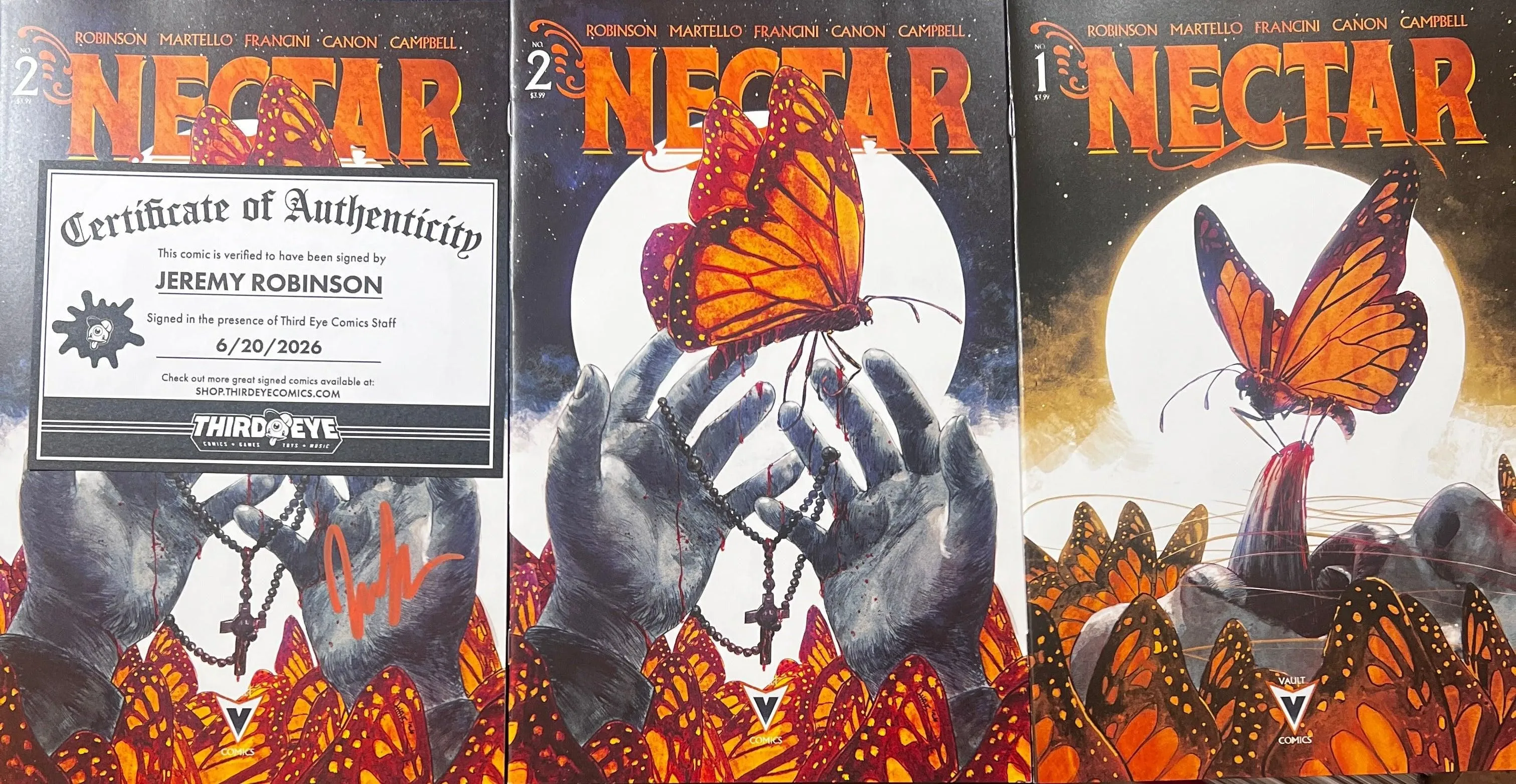 Nectar Bundle - Includes Nectar #1 Nectar #2 and Nectar #2 signed by Jeremy Robinson