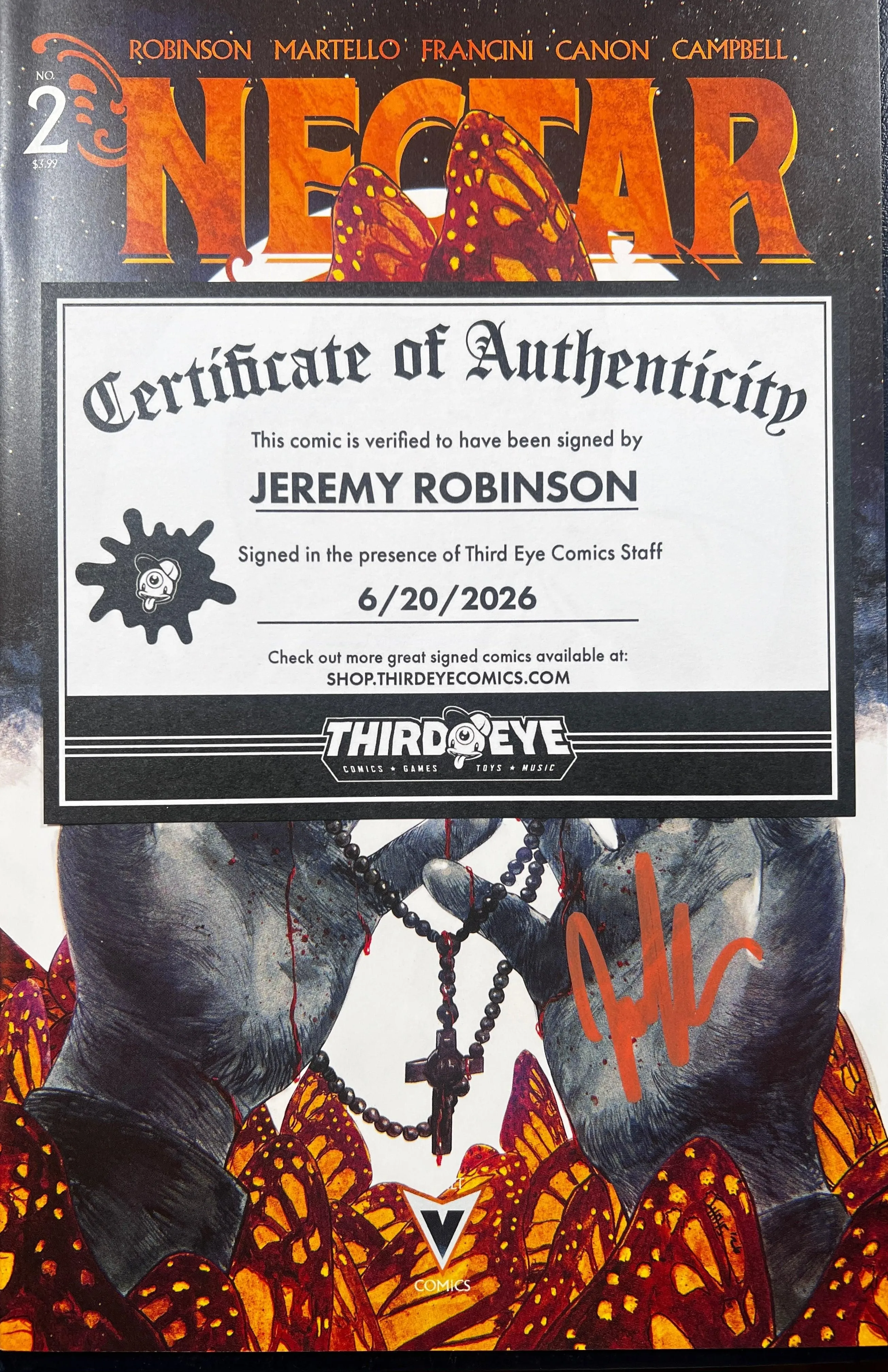 Nectar Bundle - Nectar #2 signed by Jeremy Robinson and Nectar #2 Variant