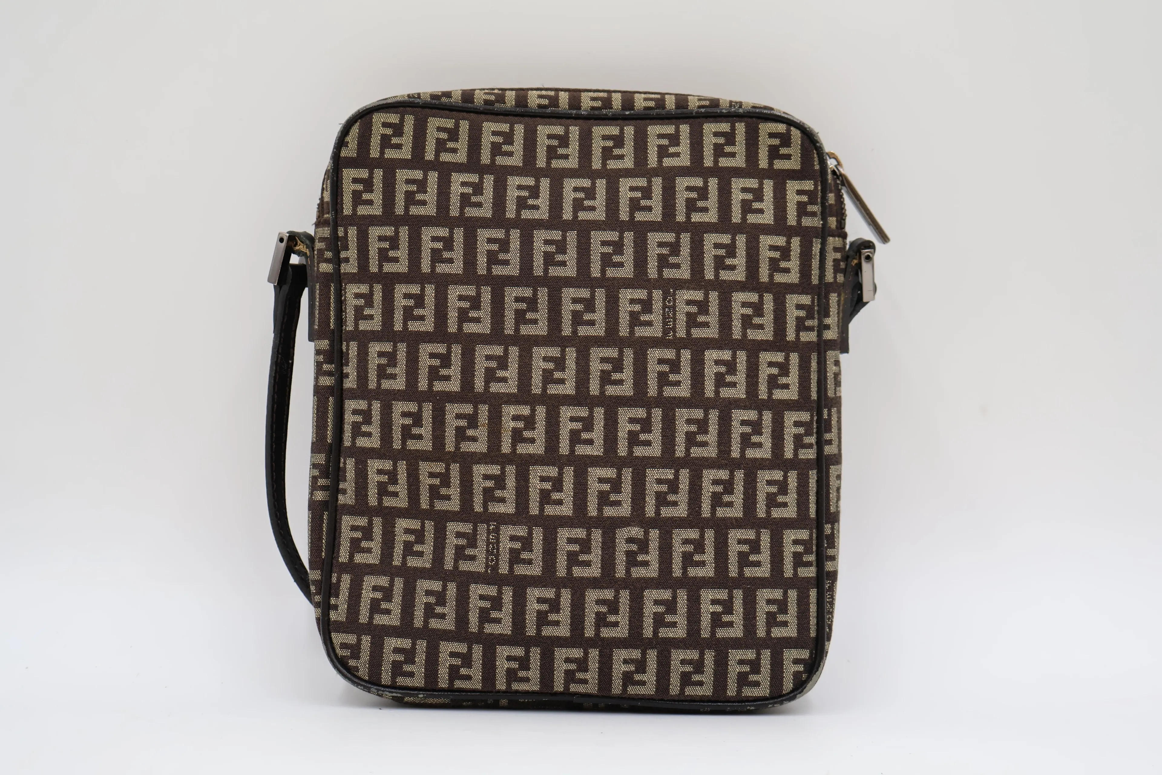 Fendi Zucchino Canvas Crossbody Bag (29567)