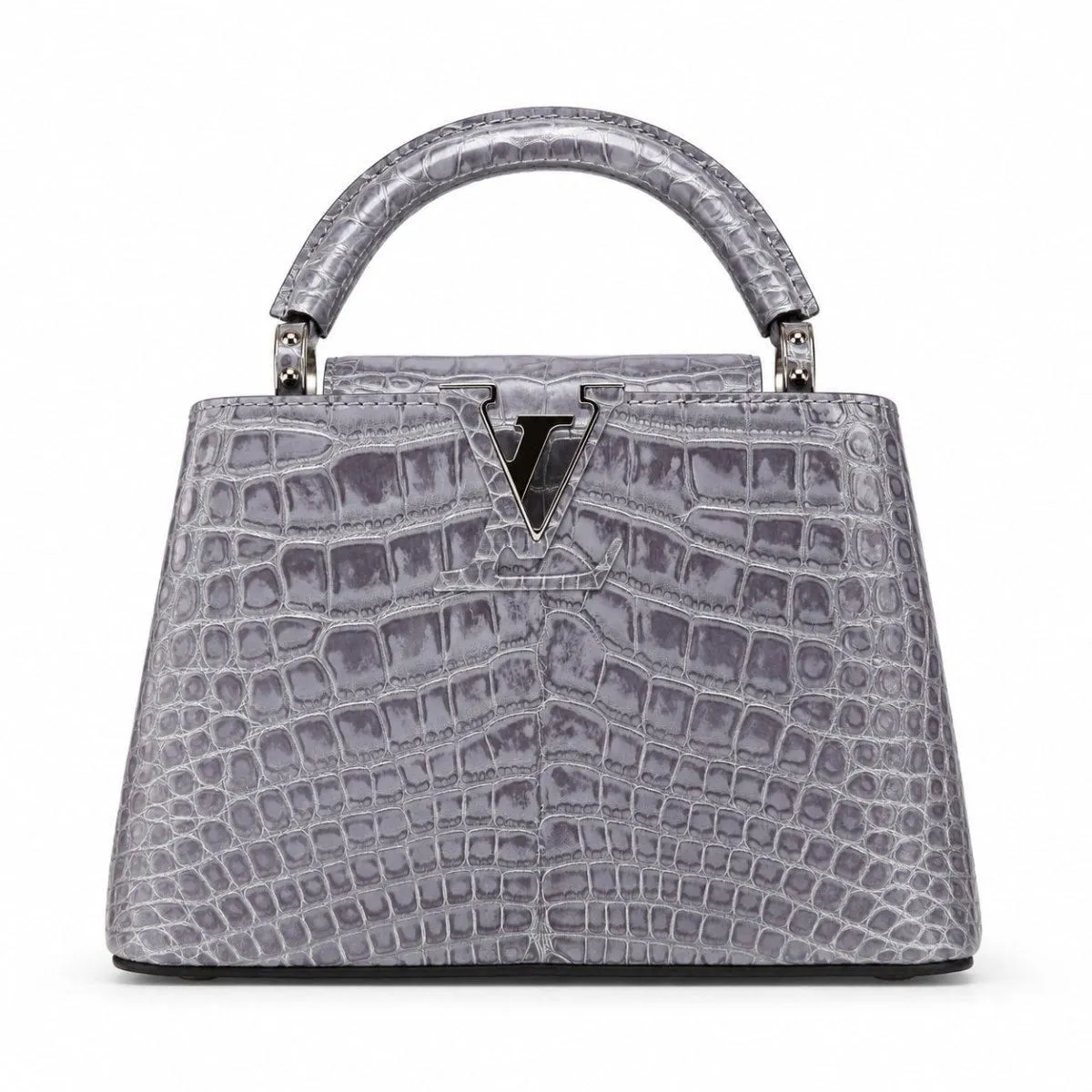 Louis Vuitton Crocodile Capucines BB Silver