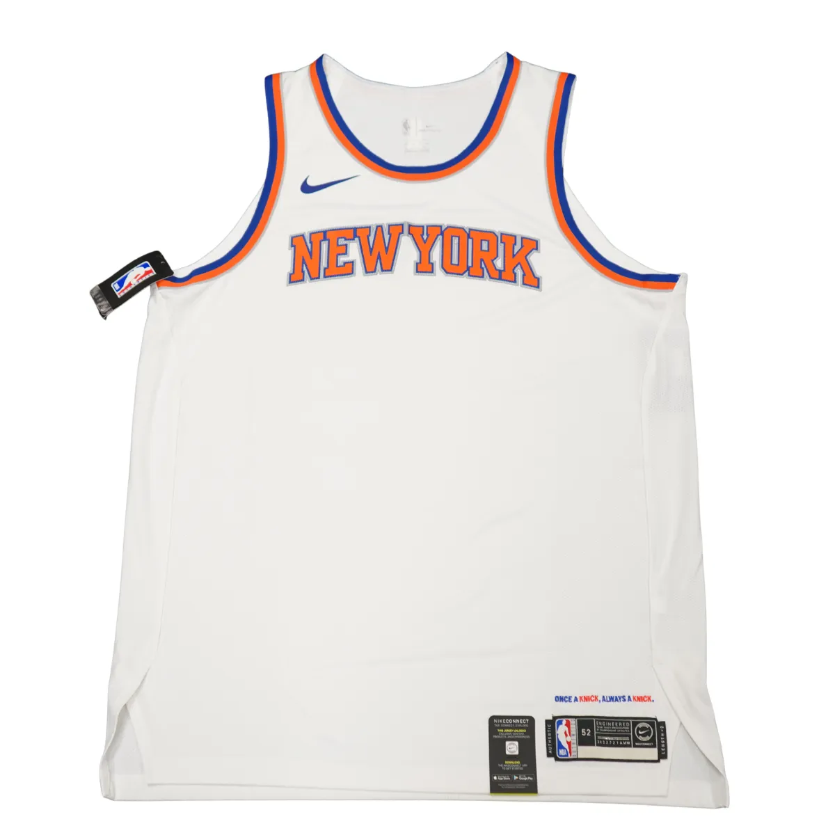 New York Knicks Authentic Nike Blank White Jersey Size 52+2