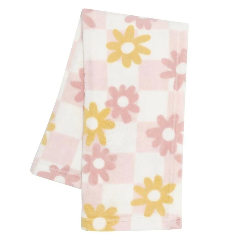 New without box - Lambs & Ivy Daisy Dreams Soft & Cozy Luxury Fleece Checkered Baby