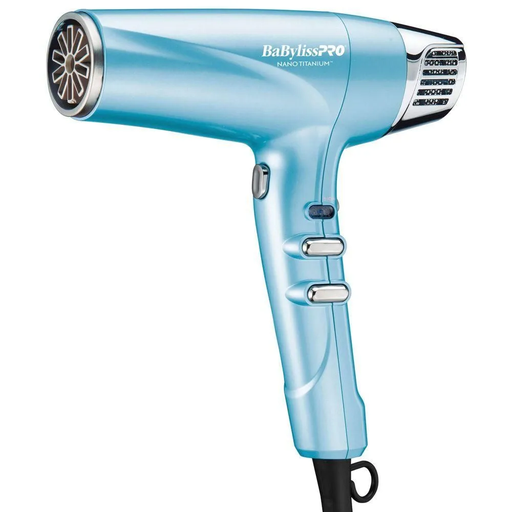 Brand New - BaBylissPRO Nano Titanium High-Speed Dual Ionic Hair Dryer - Blue - 1875W