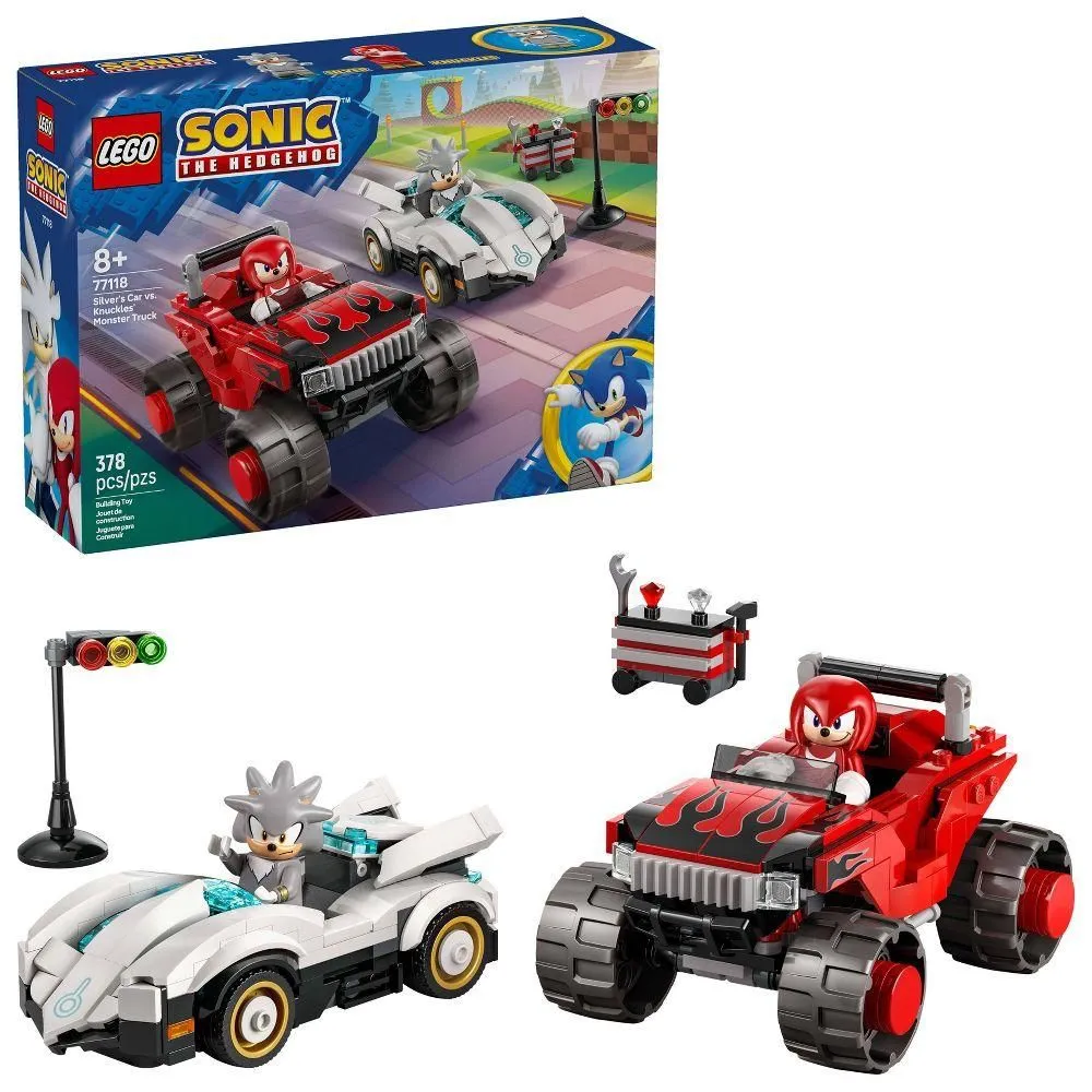 Brand New - LEGO Sonic the Hedgehog Silver’s Car vs. Knuckles’ Monster Truck 77118