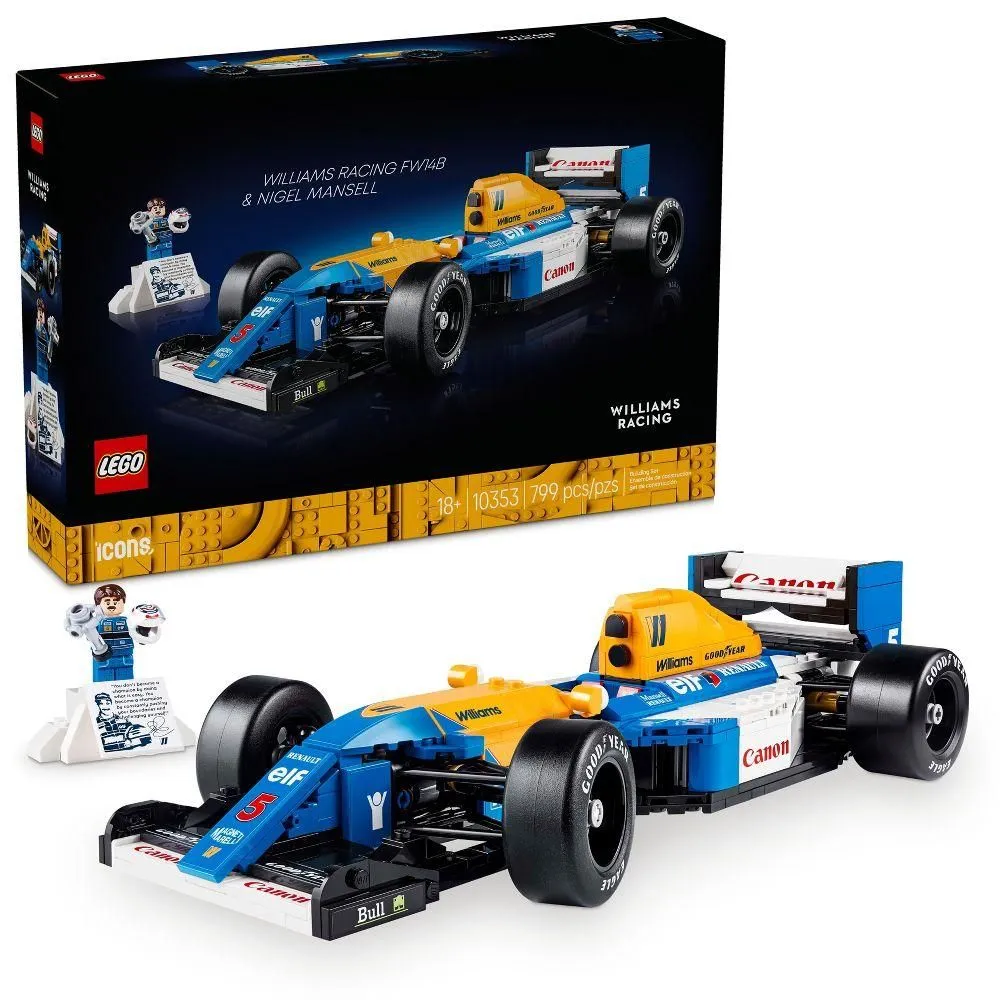 Brand New - LEGO Icons Williams Racing FW14B & Nigel Mansell Model Car Set for