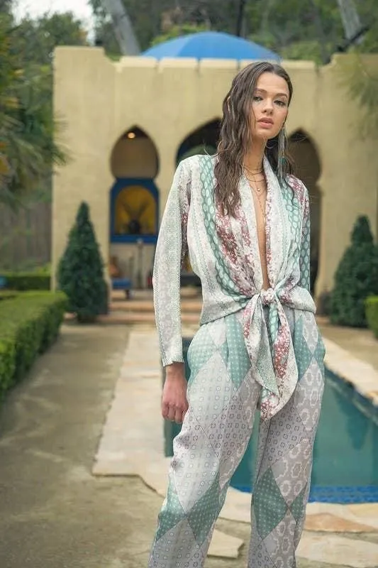Printed Satin Jumpsuit