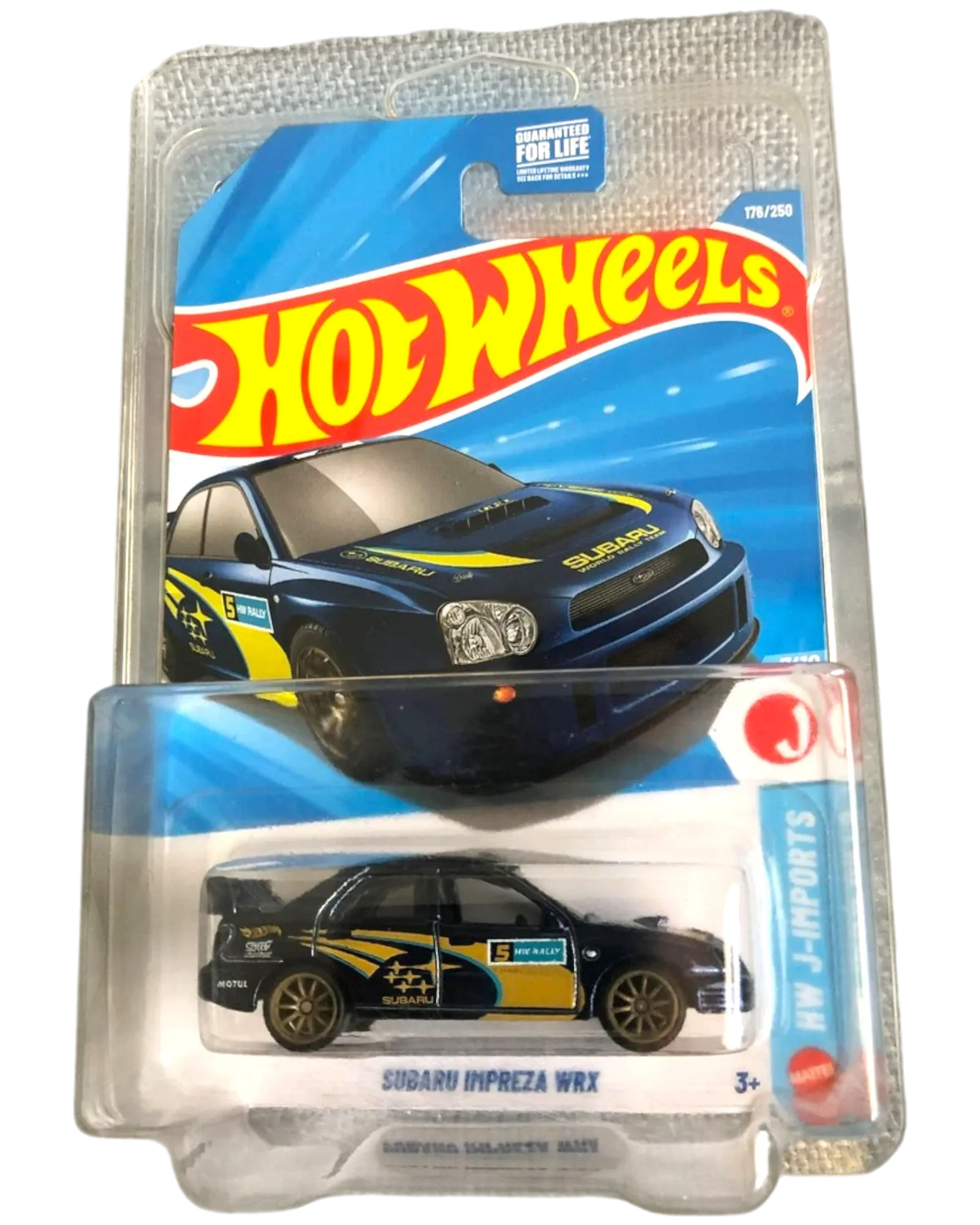Hot Wheels Subaru Impreza WRX Super Treasure Hunt 1:64 Die-Cast with Case #176/250