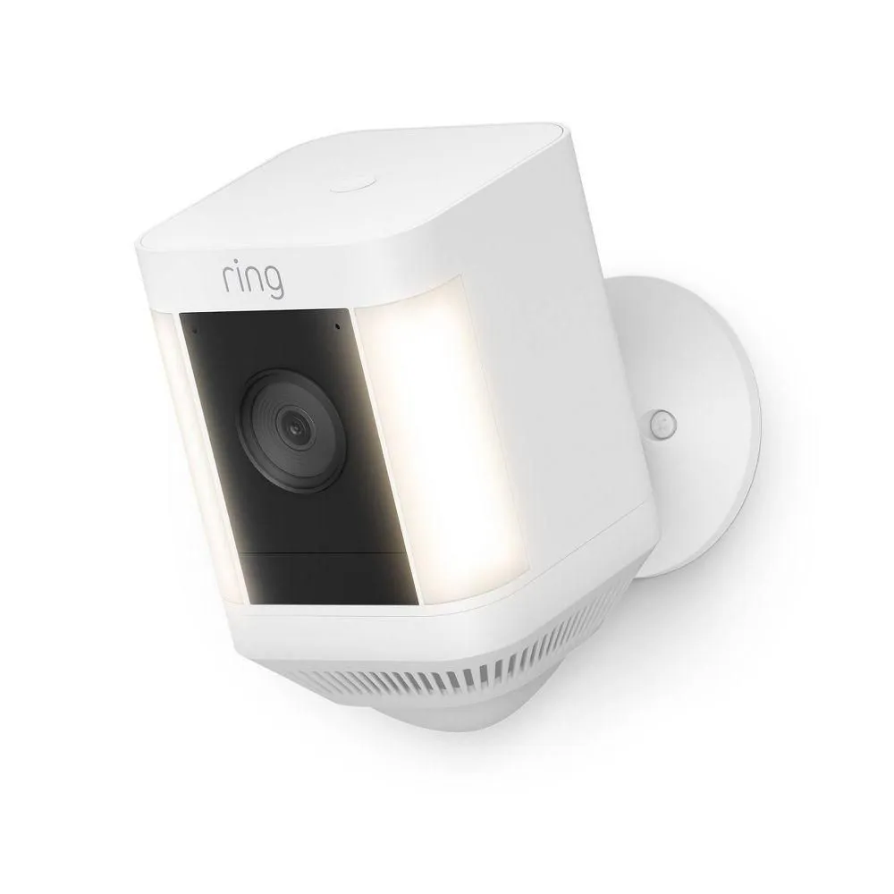 Open-box - Ring Spotlight Cam Plus (Battery) - White: Outdoor Security Smartphone