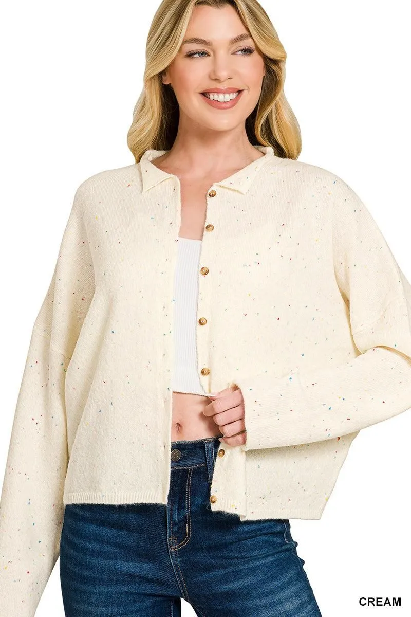 Playful Confetti Cardigan