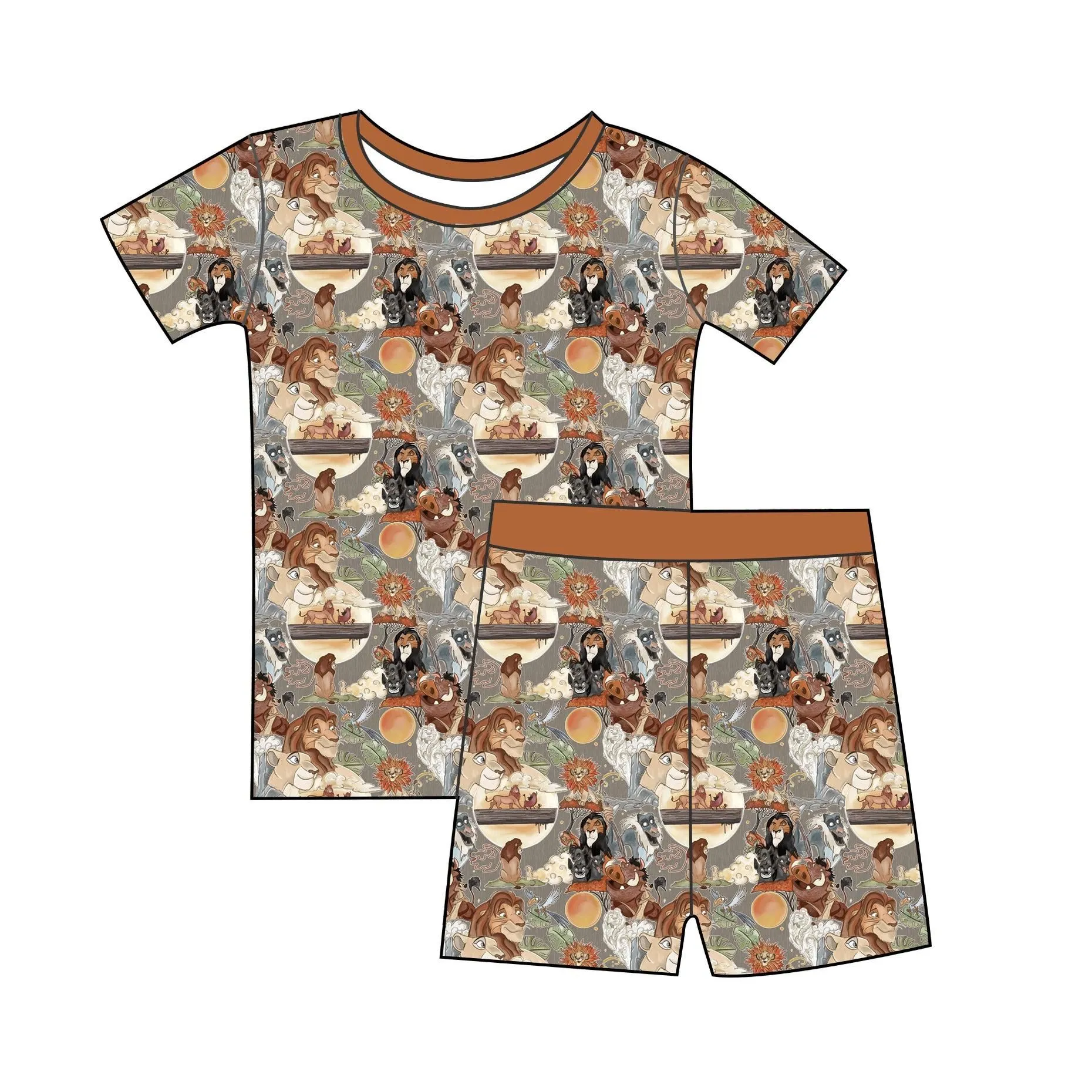 Golden Plains Bamboo 2pc Short Sleeve and Shorts Set