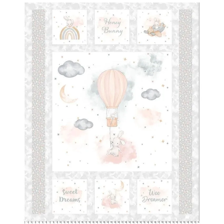 Honey Bunny- 48" MINKY Panel: Sold by the Panel