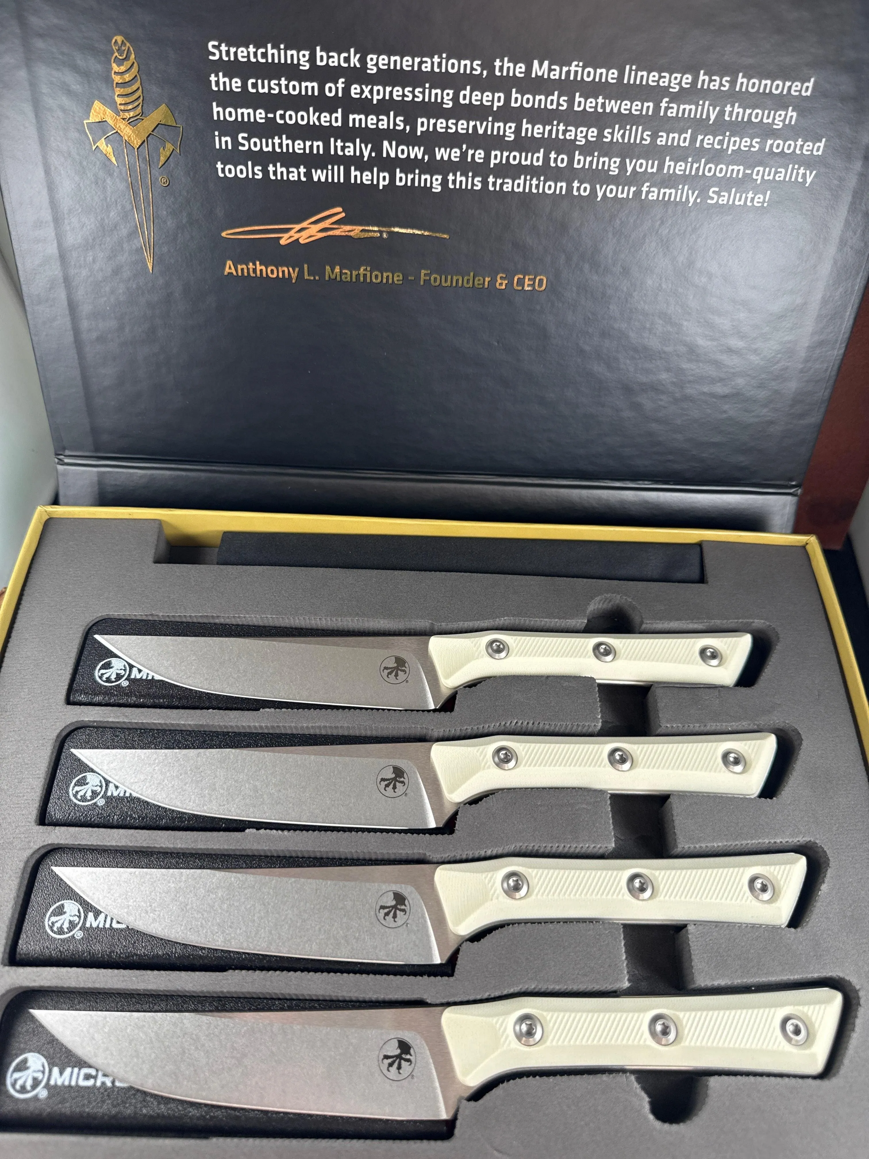 Microtech Steak Knife Set of 4 ( New with Box )