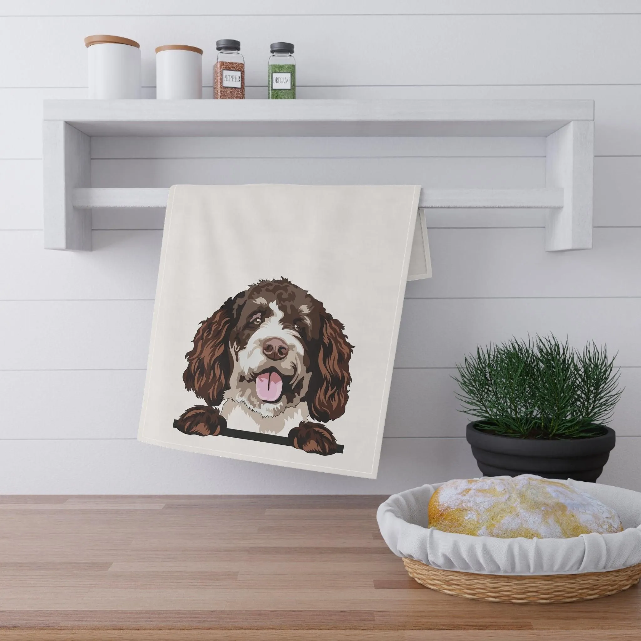 Bernedoodle Dog Lover's Tea Towels, Kitchen  Dog Owner Gift