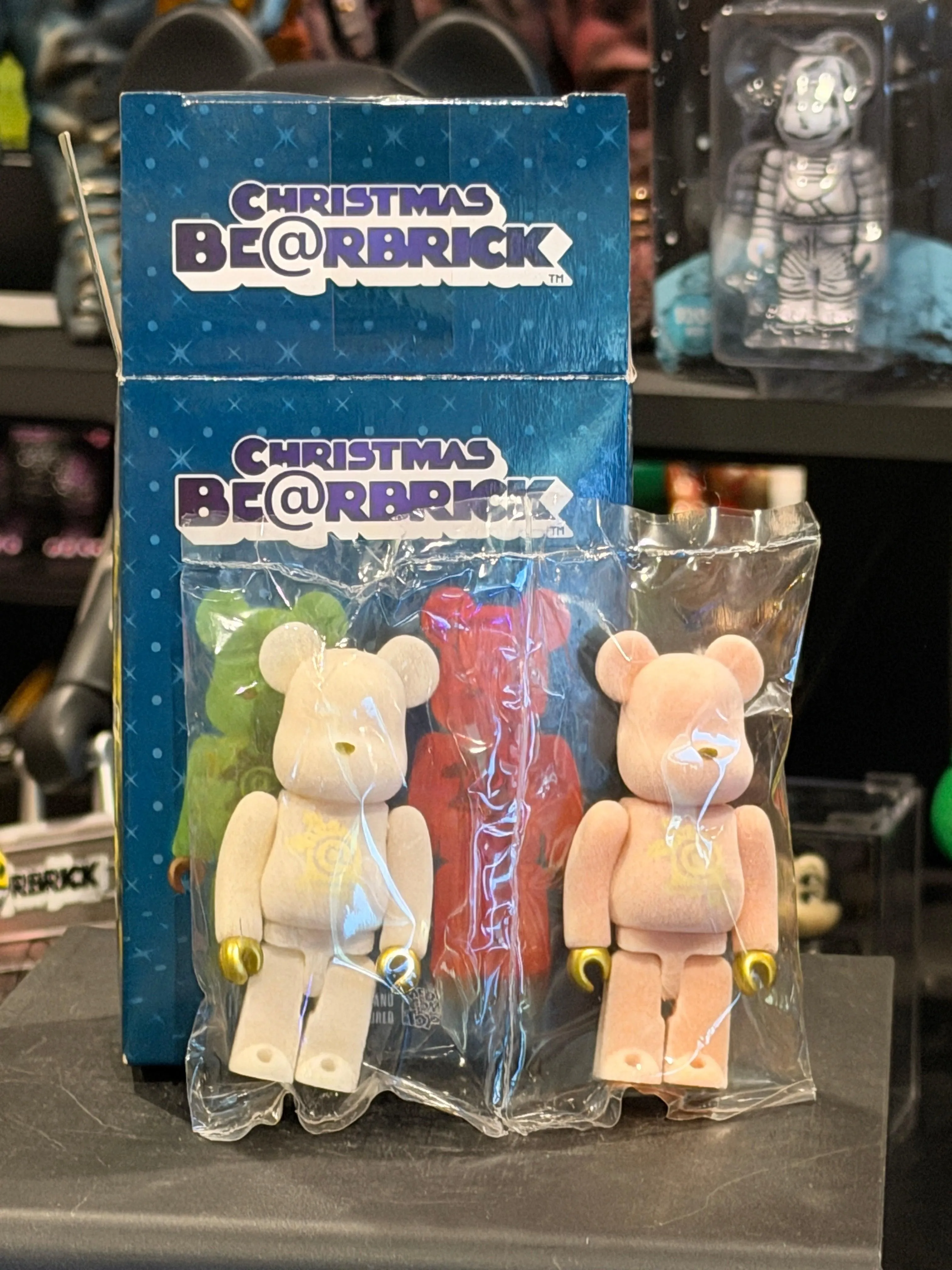 Bearbrick Christmas Flocky 100% Two pack