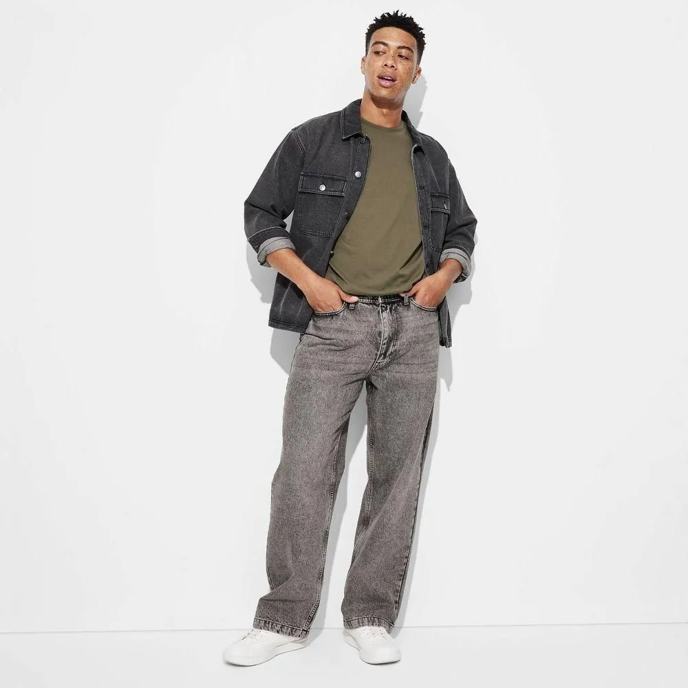 New without Tags - Size: 34x30 - Men's Baggy Fit Jeans - Original Use Black Wash 34x30: Midweight Denim
