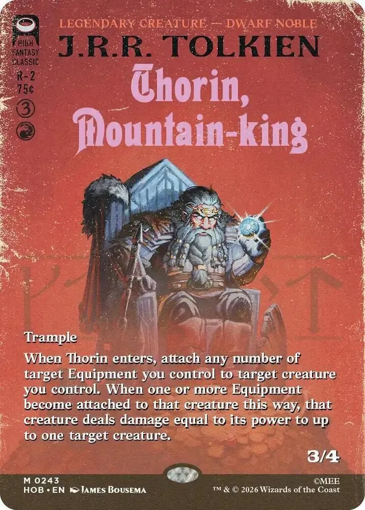 HOB, Thorin, Mountain-king, (Borderless), 243, M, Near Mint, (Foil), EN