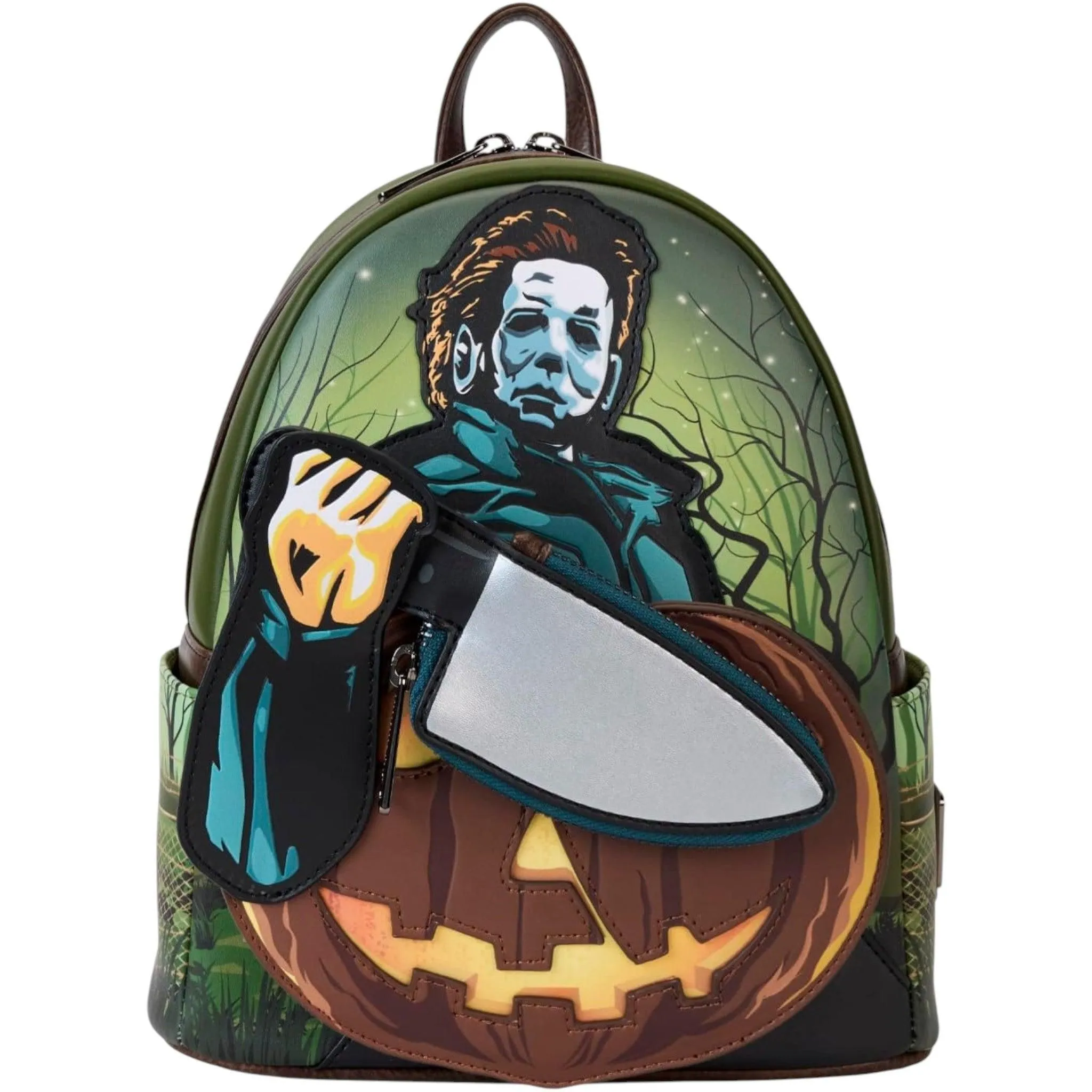 Loungefly New Halloween Michael Myers Pumpkin Glow Mini Backpack