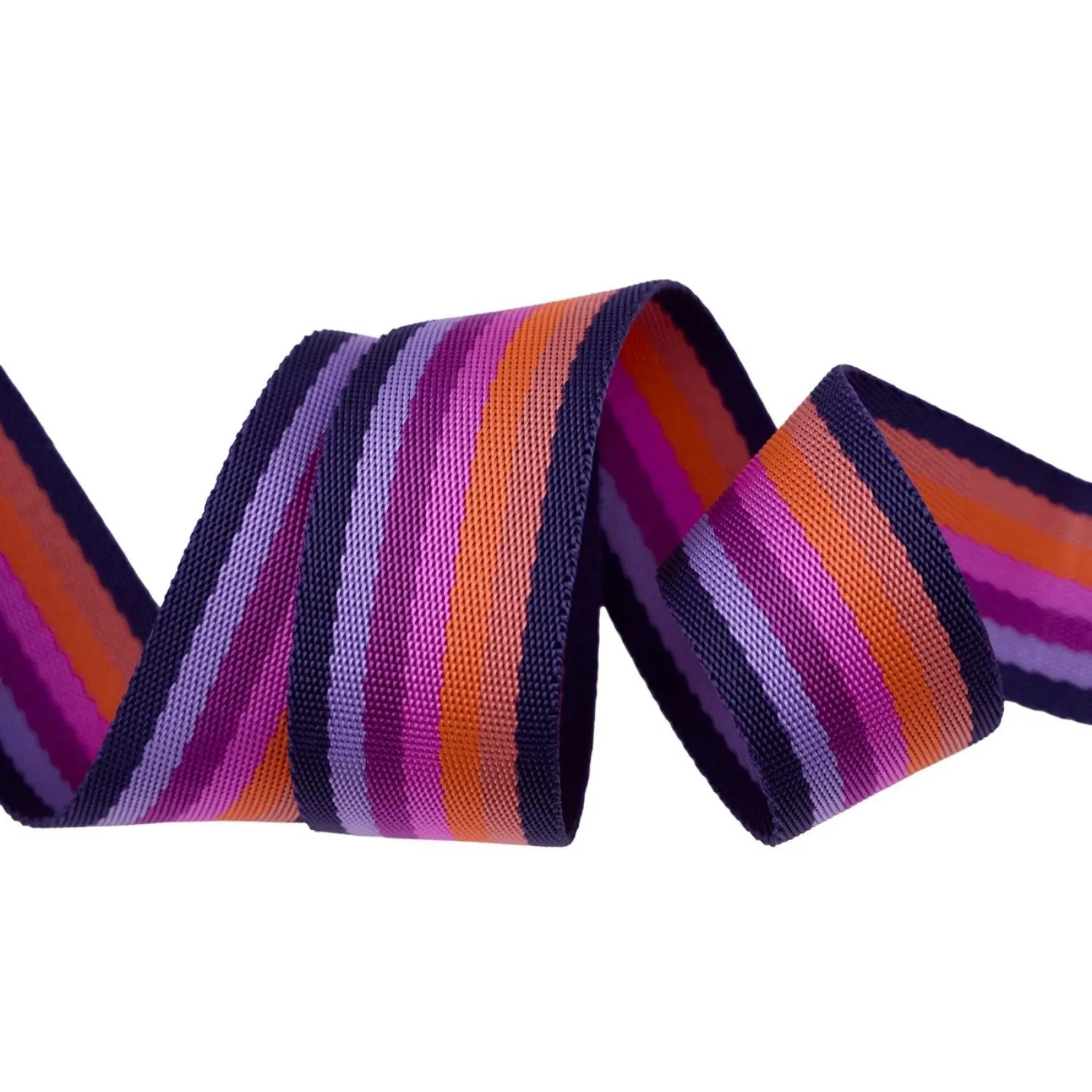 Floral Reef- Ultraviolet Smooth Sailing 1.5" Webbing: Sold By the Yard