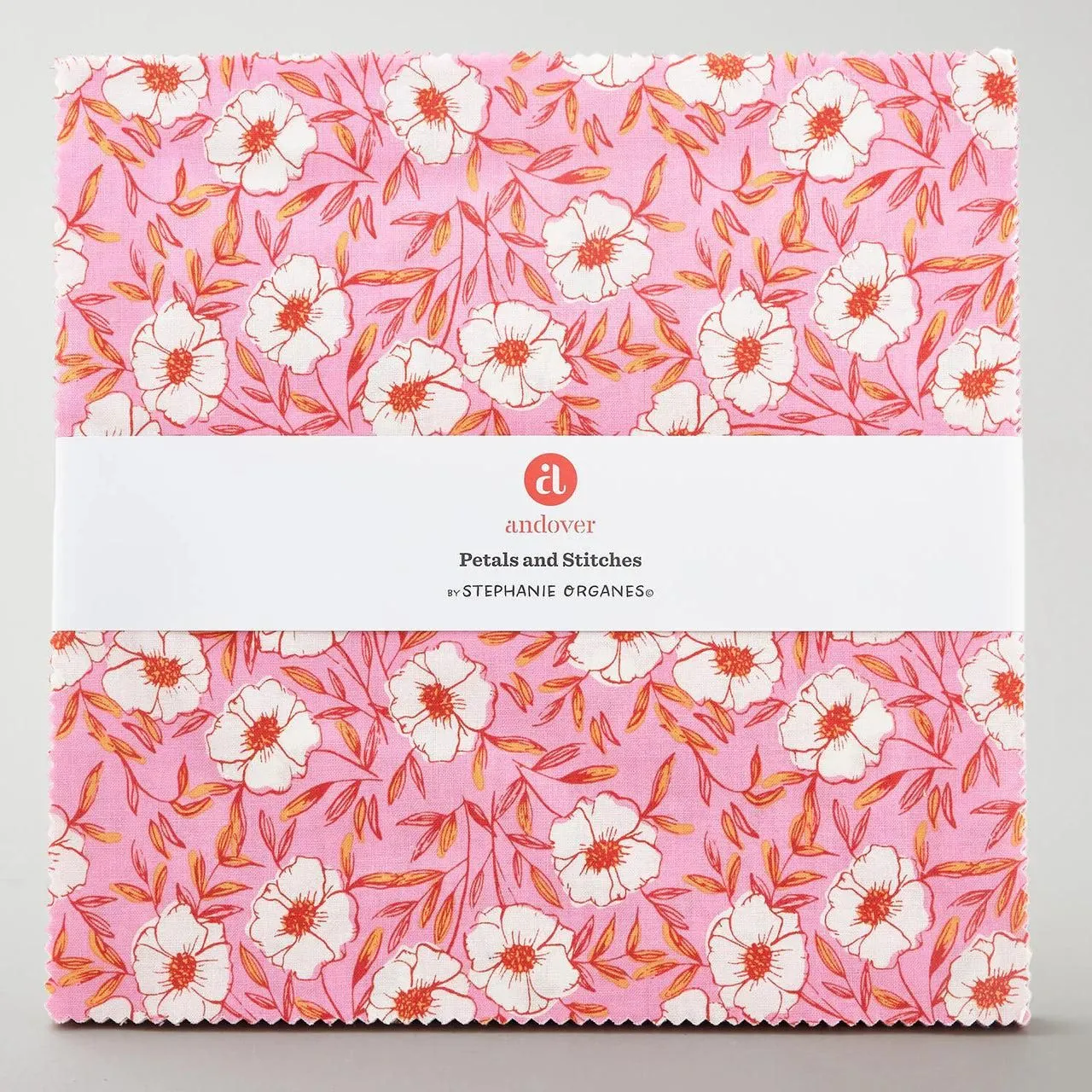 Petals and Stitches 10" Sundaes Layer Cake 3S-PETALS-X Square Stephanie Organes Andover