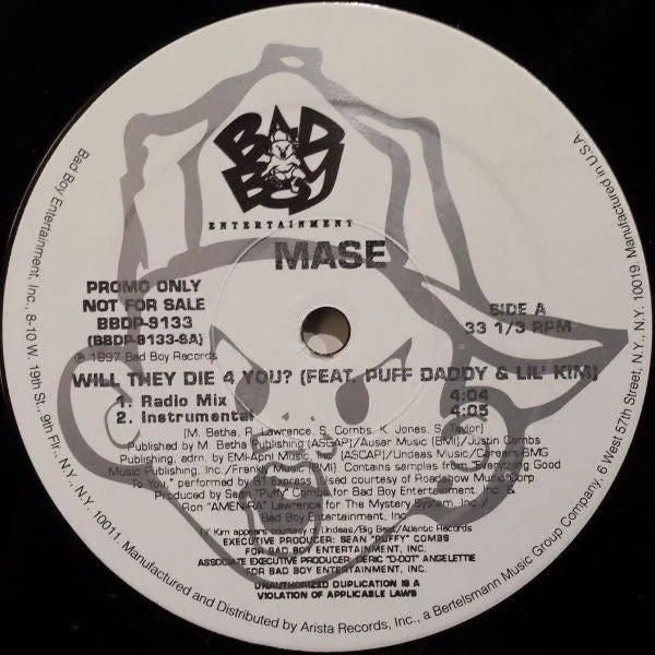 Mase - Will They Die 4 You? (12", Single, Promo)