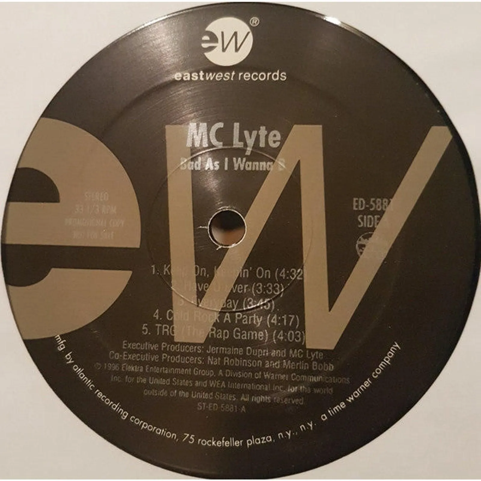 MC Lyte - Bad As I Wanna Be (LP, Album, Promo)