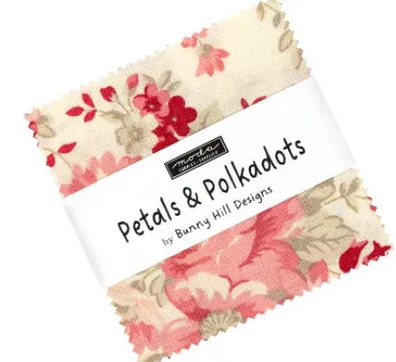 Petals and Polka Dots 2.5 Mini Charm 3080MC Bunny Hill Designs Moda