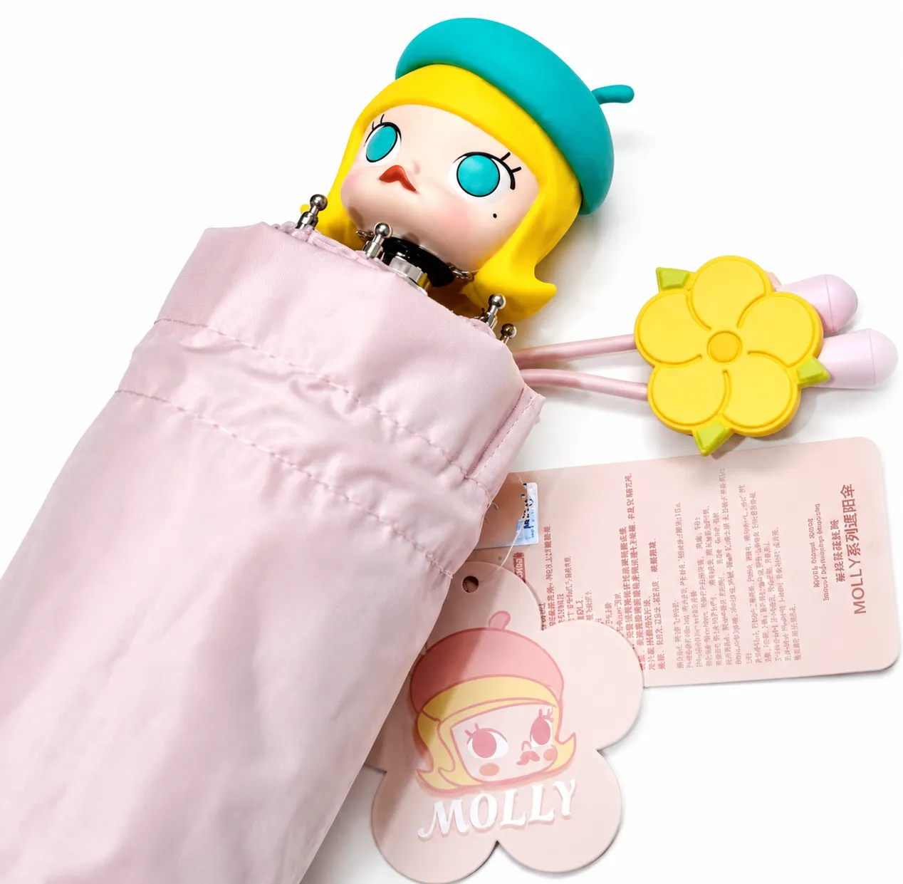 Pop Mart POP LAND Exclusive MOLLY Spring Date Umbrella – Spring Flower Series