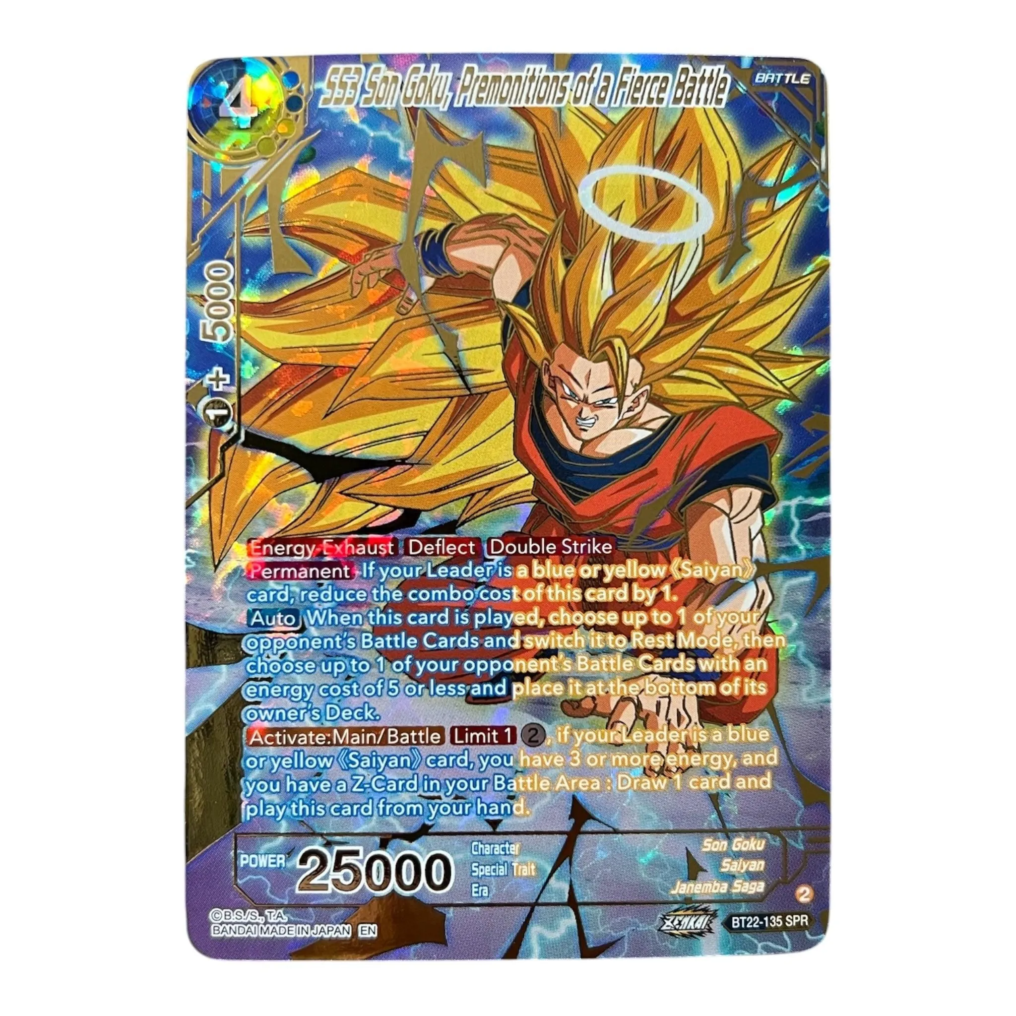 Dragon Ball Super Card Game SS Son Goku, Premonitions of a Fierce Battle BT22-135 SPR