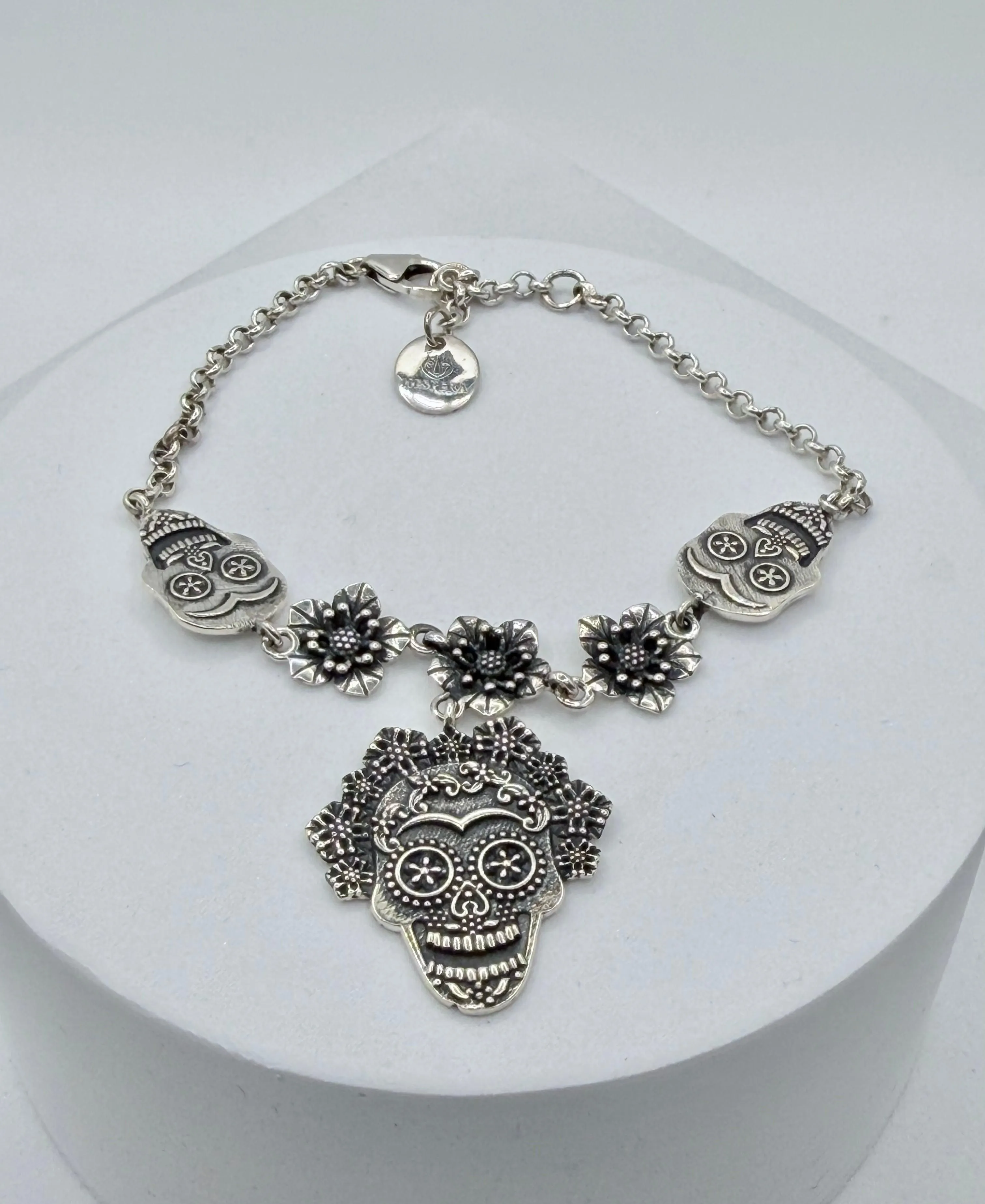 SUGAR SKULL SS 7-8" ADJUSTABLE BRACELET  (JR 160)