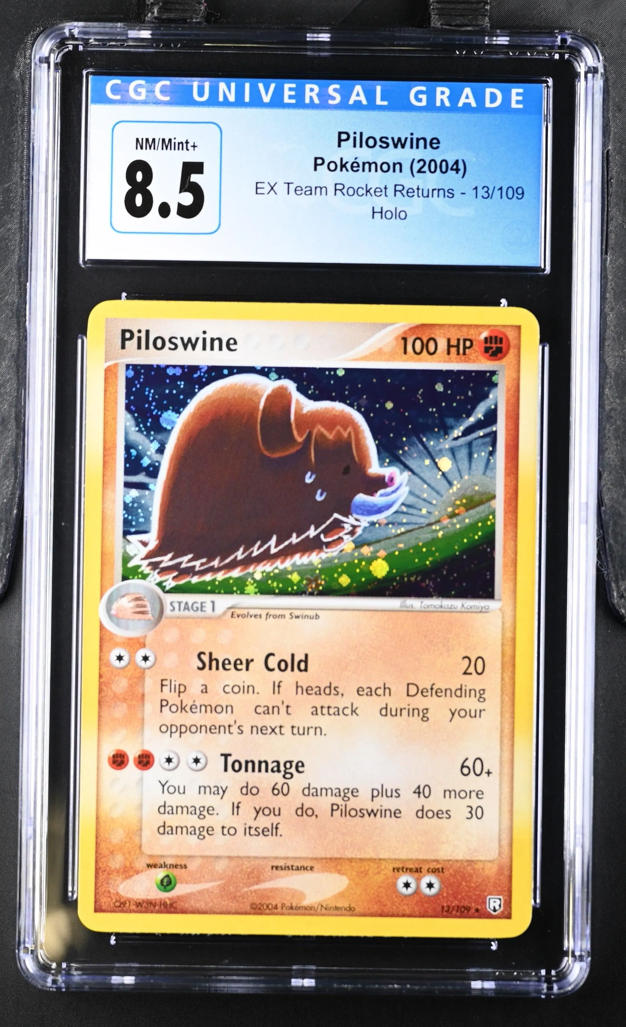 CGC 8.5 Piloswine Holo 13/109 Ex Team Rocket Returns 4046572050