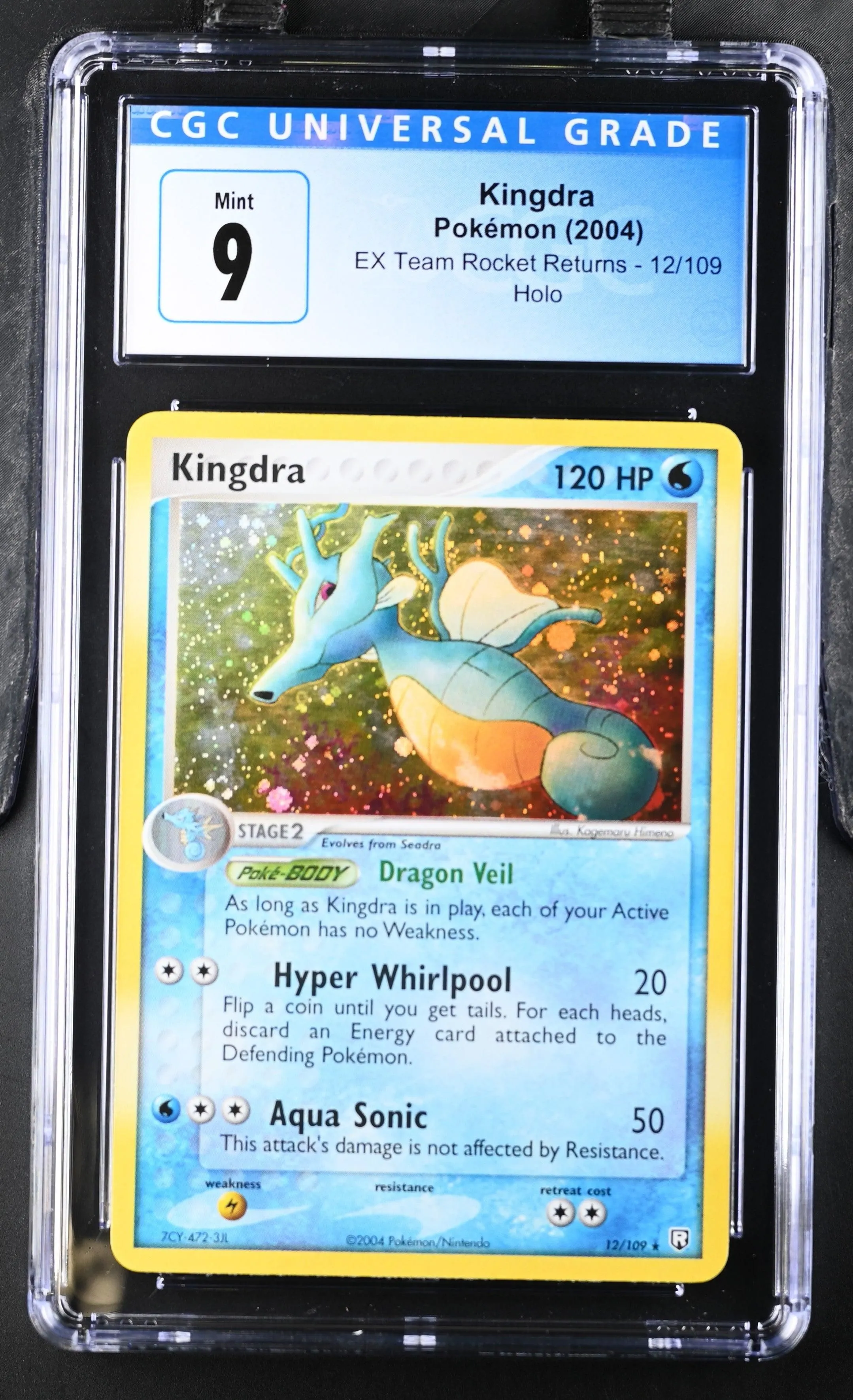 CGC 9 Kingdra Holo 12/109 Ex Team Rocket Returns 4046572052