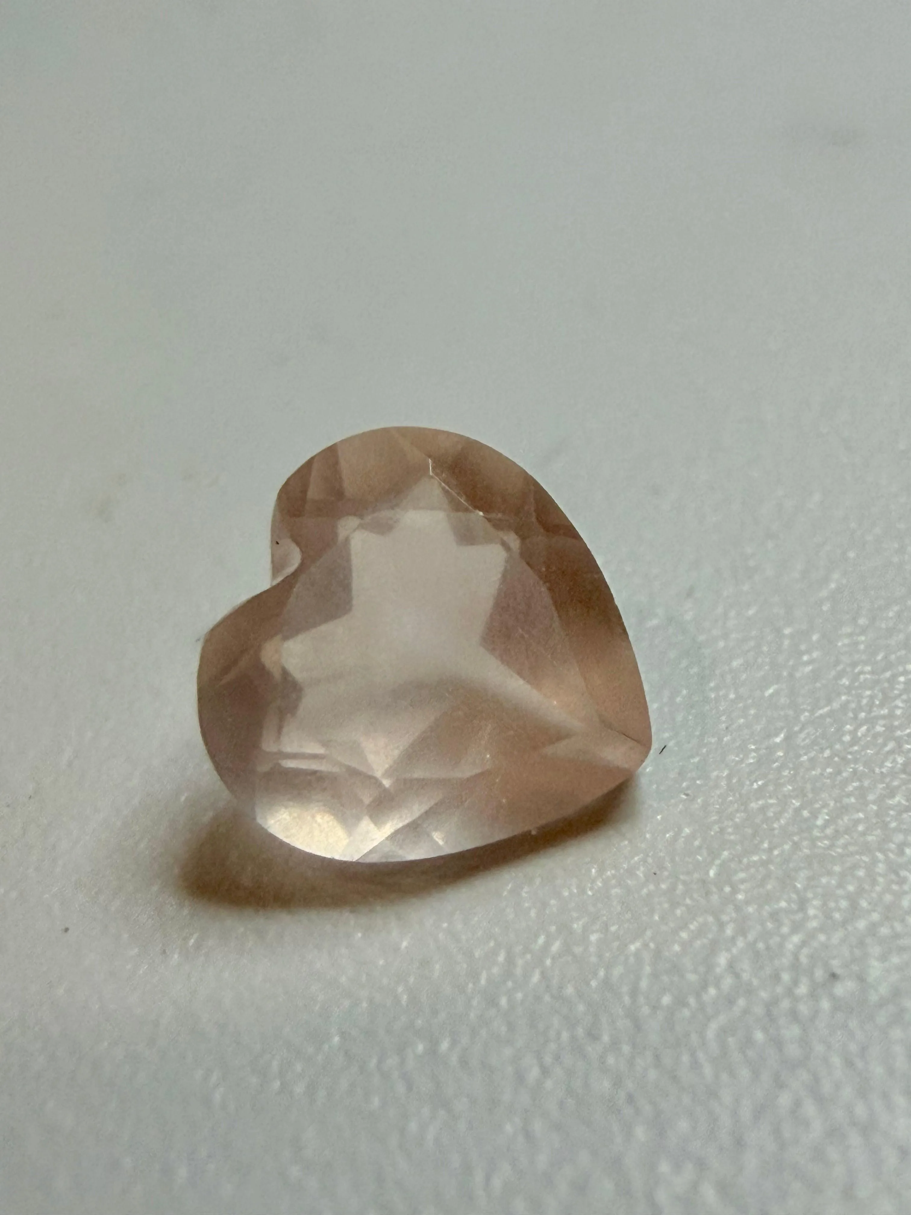 Natural Rose Quartz Heart 6x6mm
