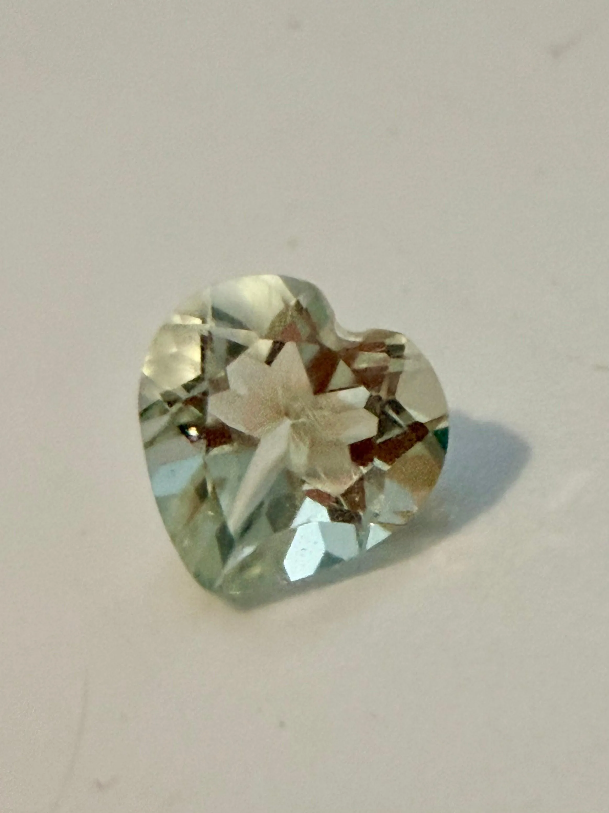 Natural Green Quartz Heart 6x6mm