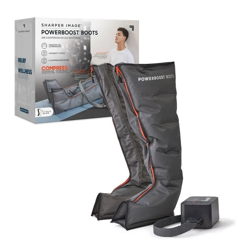 Brand New - Size: 25"-31" - Sharper Image Powerboost Boots Air Compression Fits 25"-31" Inseam