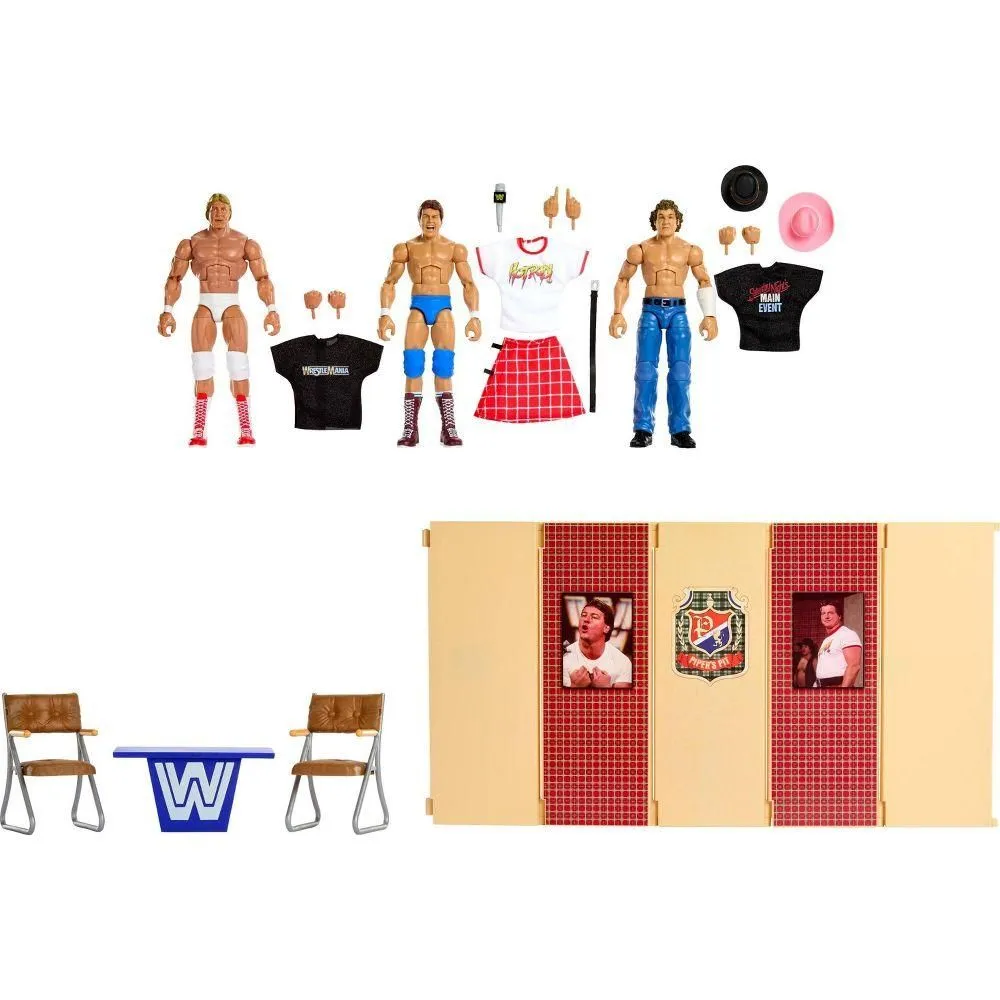 Brand New - WWE Elite Collection Piper's Pit Interview Action Figure Set - 3pk