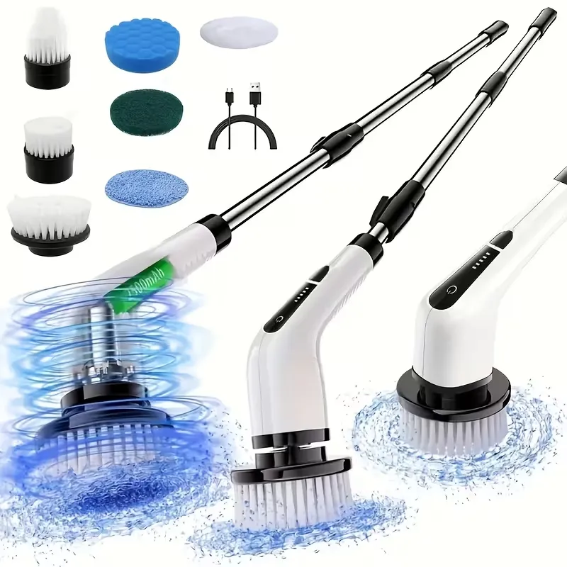 TM-0119 | Cleaning Brush, Multifunctional Electric Spin Scrubber, Dual-speed