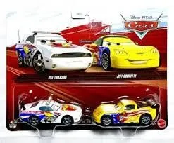 Disney Pixar Cars 2026-20 Year Anniversary Card 2 pack Pat Traxson & Jeff Gorvette Diecast Model Cars
