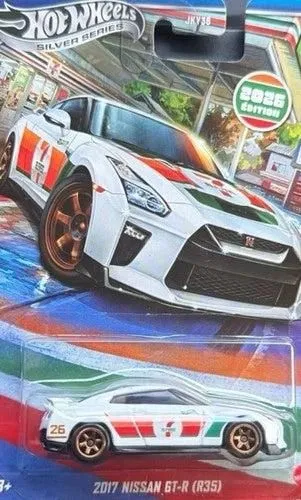 Hot Wheels Silver Series 2017 Nissan GT-R 7-11 2026 Diecast Model Car