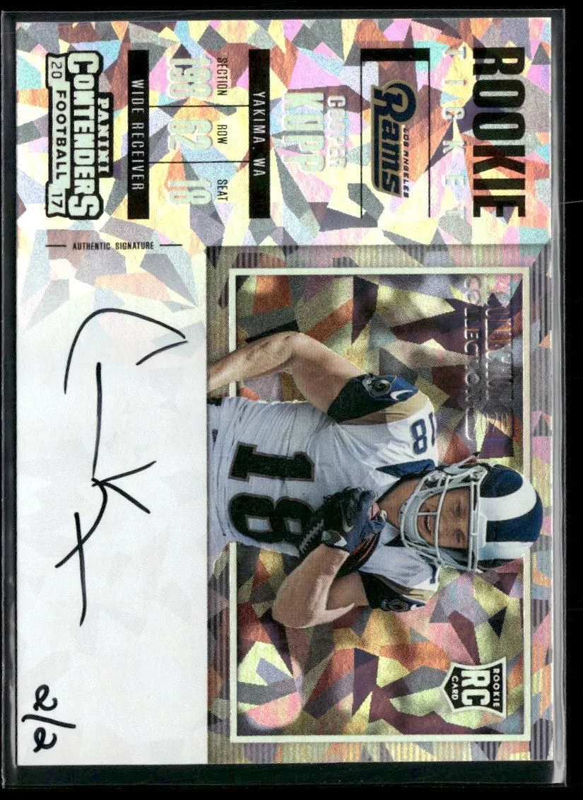 2017 Panini Contenders Cracked Ice Ticket Cooper Kupp RC AU #374