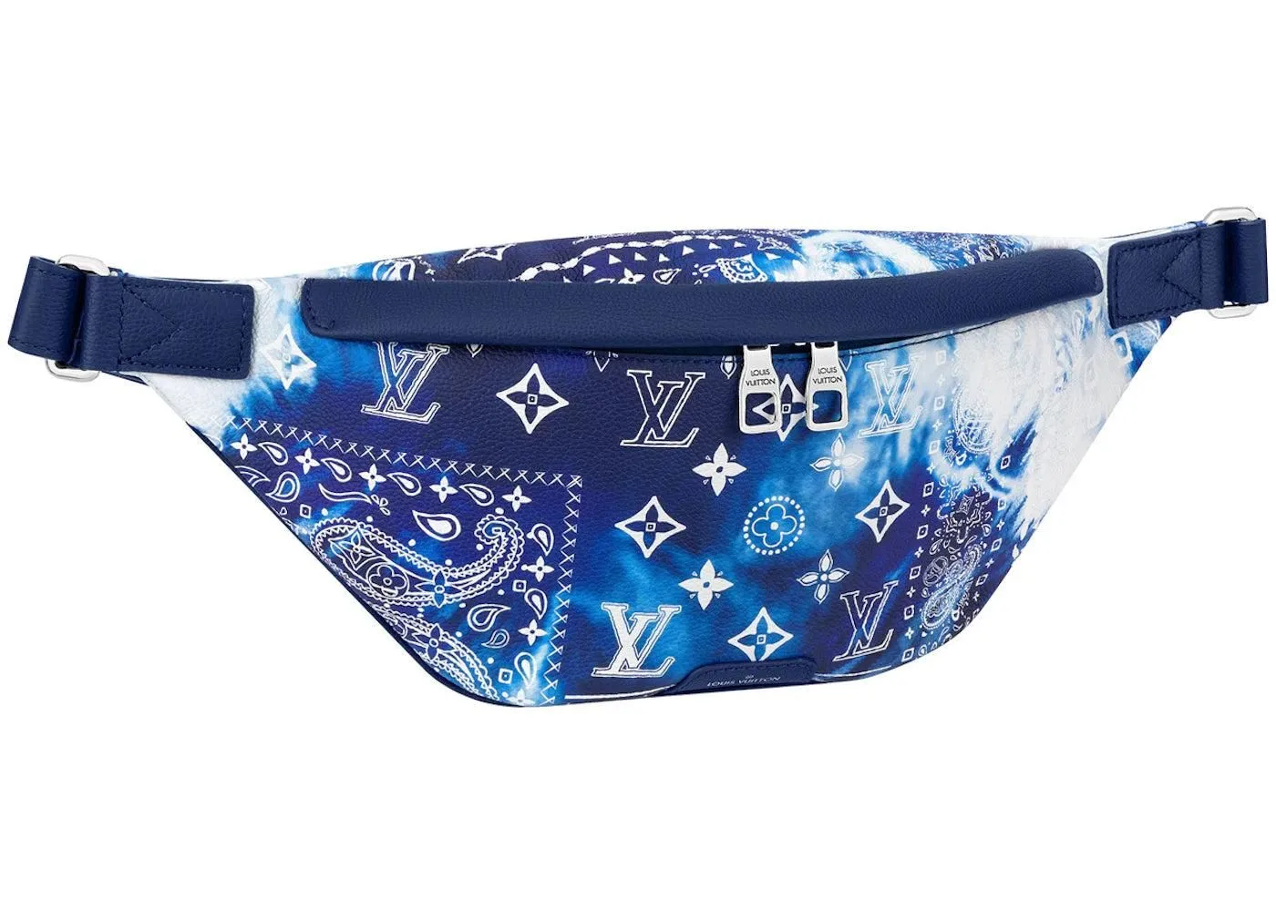 1224197 Louis Vuitton Bum Bag Discovery PM Monogram Bandana Bleached Blue