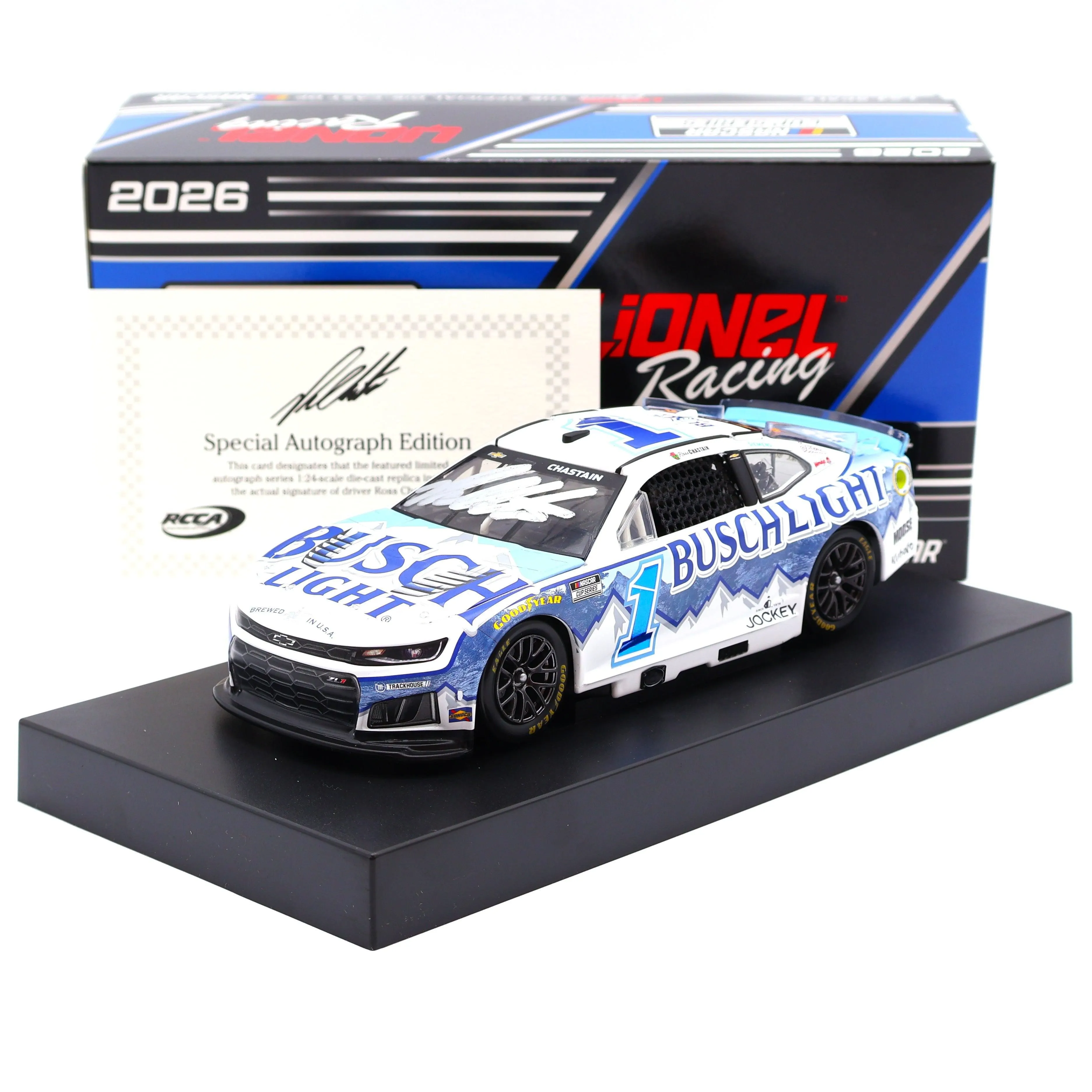 Ross Chastain 2026 Busch Light Autographed 1:24 Nascar Diecast