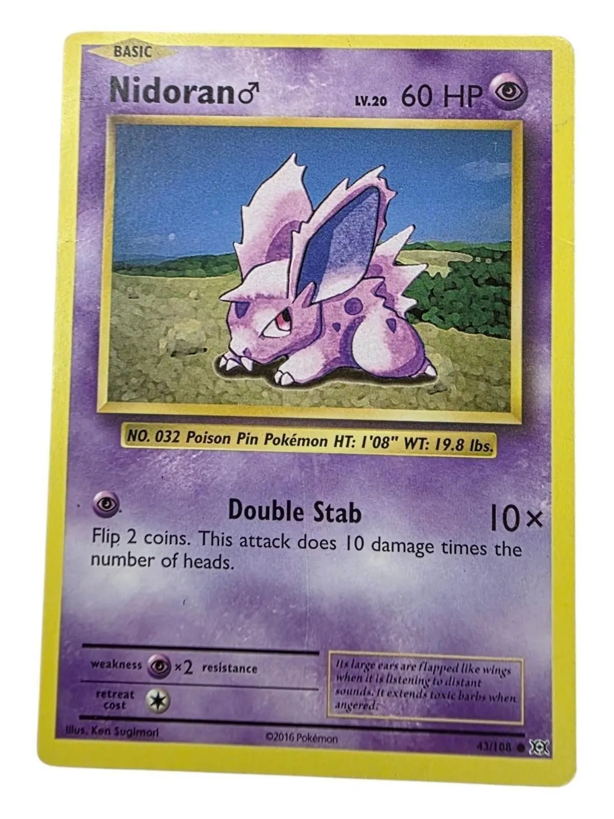 Nidoran M Common XY - Evolutions 43/108 LP